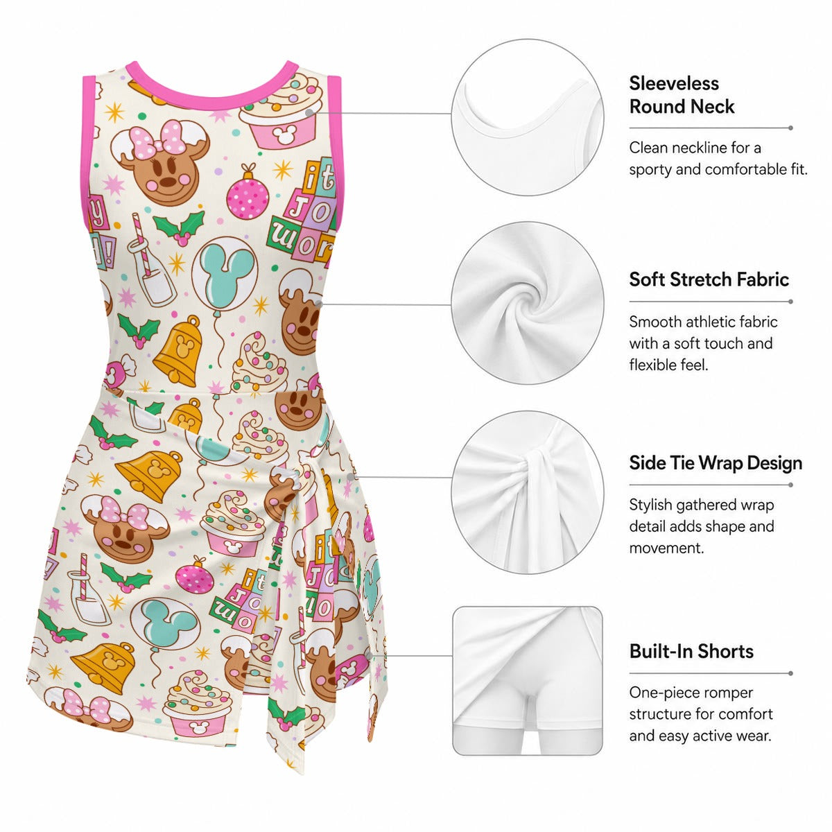 Kids Christmas Snack Bodysuit Dress | Holiday Food Dress | Girls Festive Treat Dress | Matching Chri