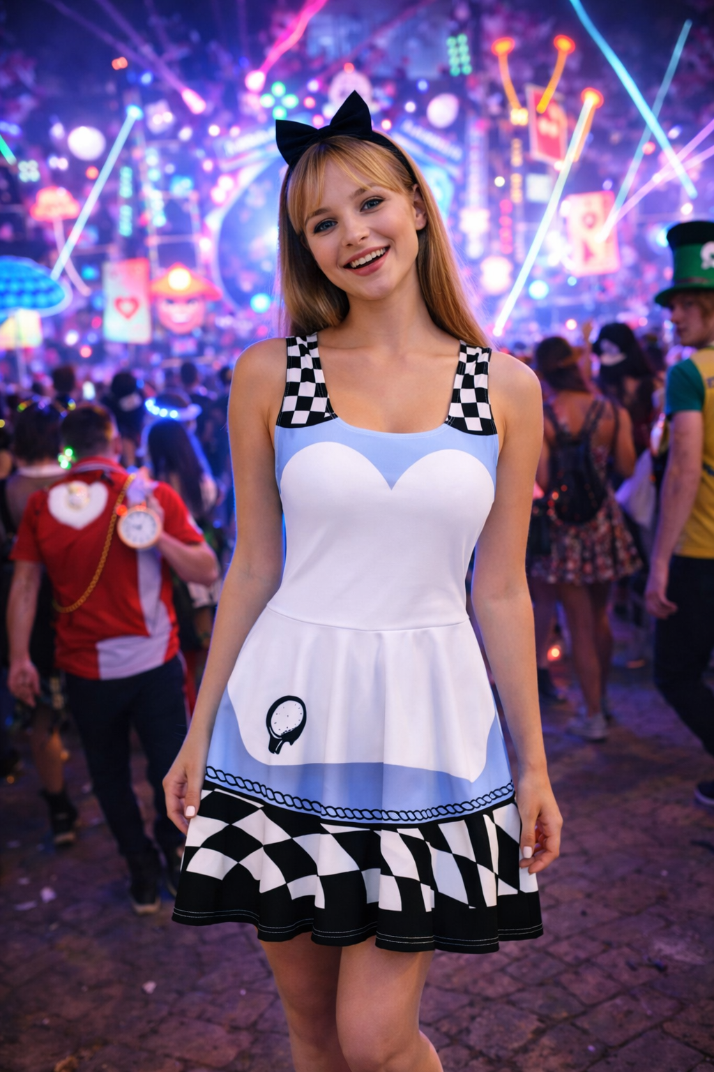 Alice in Wonderland Rave Dress Trippy Wonderland Costume, Festival Outfit, Fairycore UV Glow Dress, Psychedelic Mad Tea Party Look 3XL Alice in Wonderland Rave Dress Trippy Wonderland Costume, Festival Outfit, Fairycore UV Glow Dress, Psychedelic Mad Tea Party Look 3XL