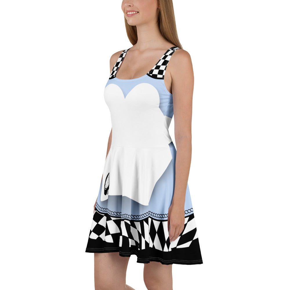 Alice in Wonderland Rave Dress – Trippy Wonderland Costume, Festival Outfit, Fairycore UV Glow Dress, Psychedelic Mad Tea Party Look active wearalice in wonderlandWrong Lever Clothing