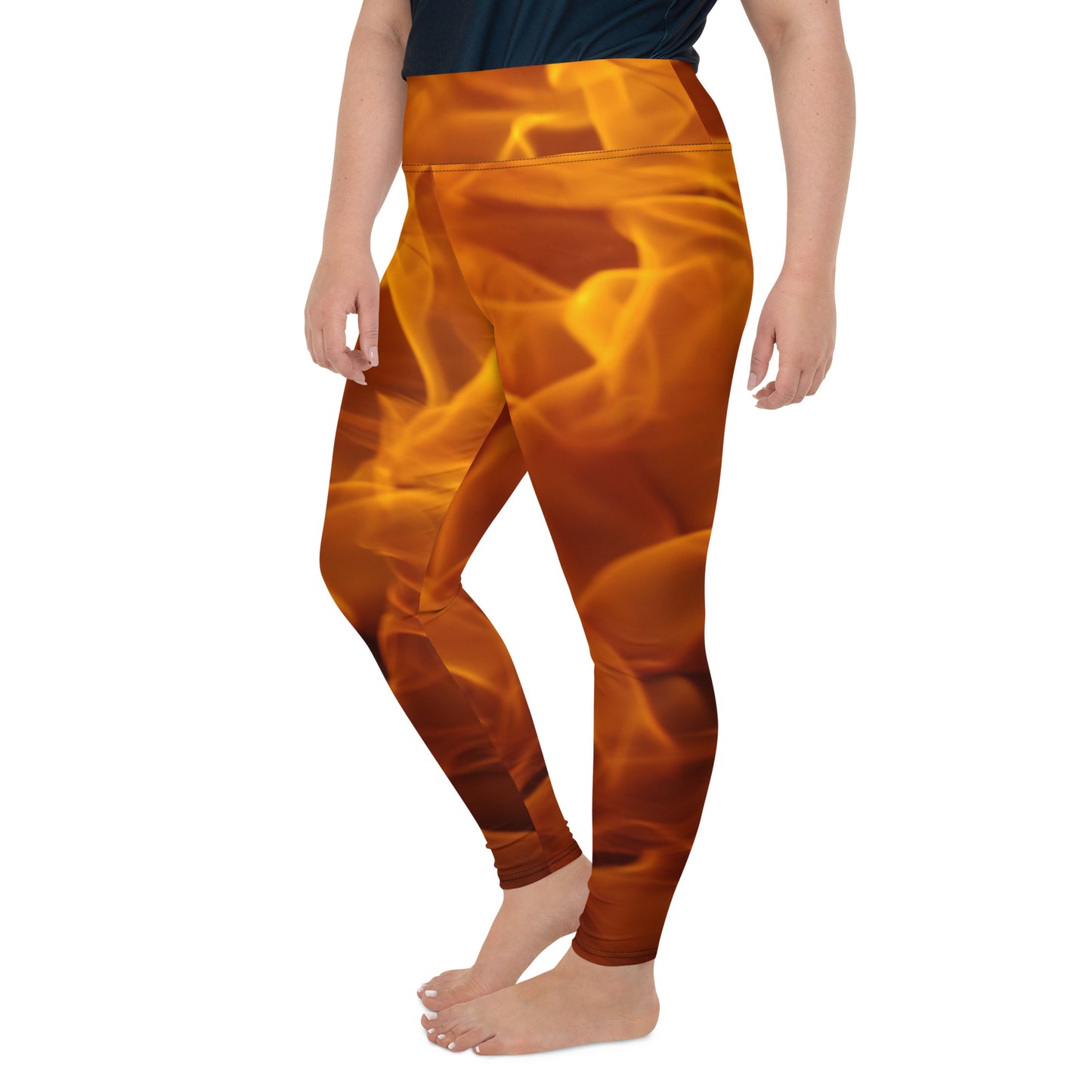 Flame Ember Plus Size Leggings