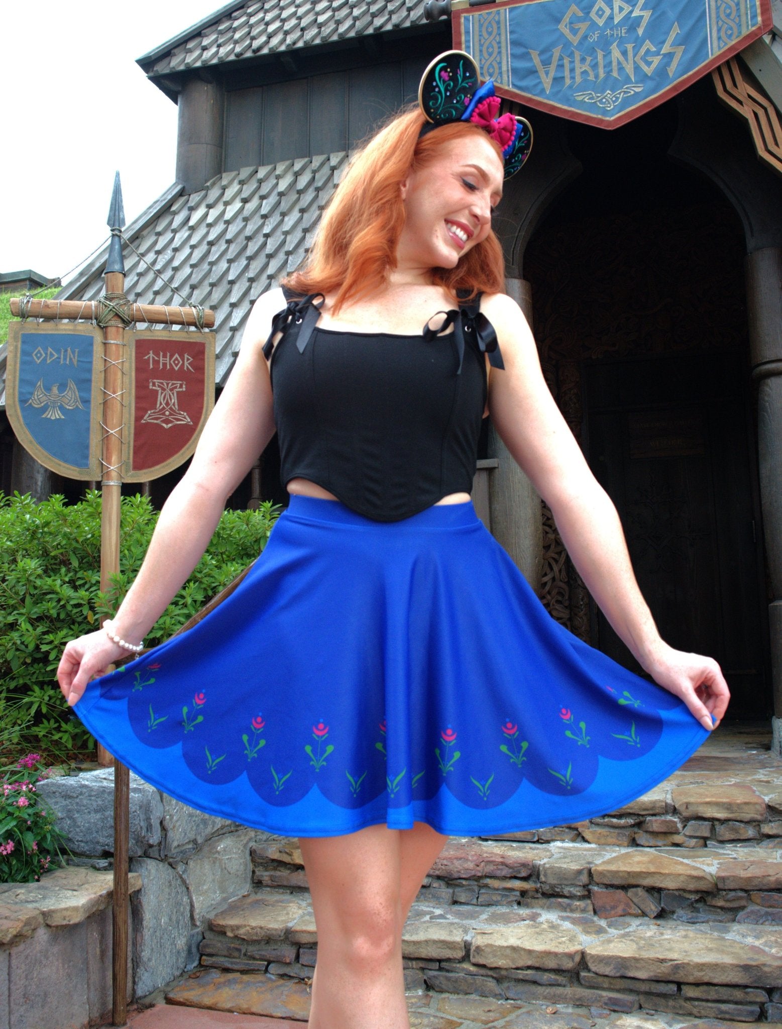 Anna inspired Skater Skirt, Princess style for mix and match, cosplay, trip styles adult disneycosplaySkater SkirtWrong Lever Clothing