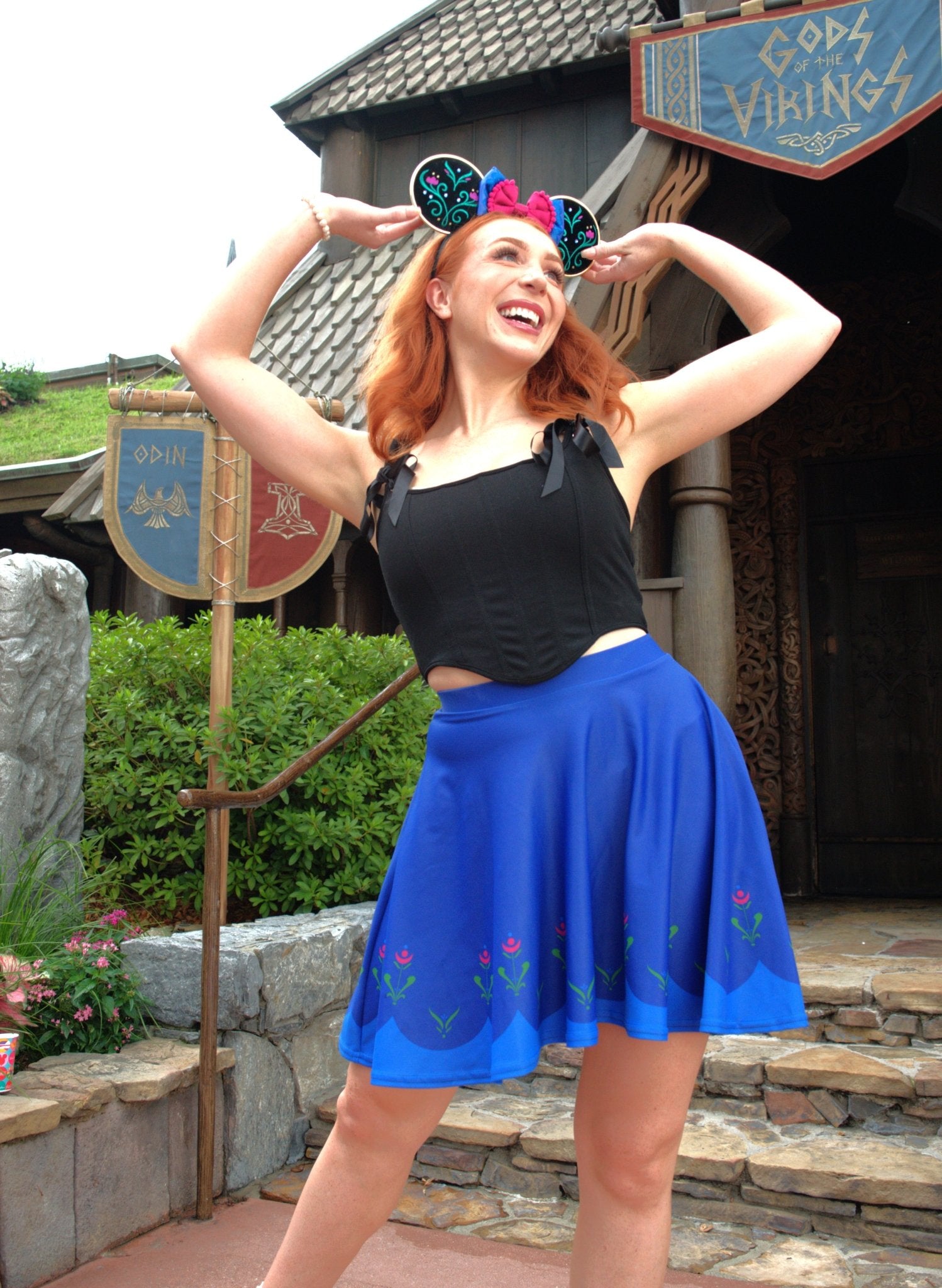 Anna inspired Skater Skirt, Princess style for mix and match, cosplay, trip styles adult disneycosplaySkater SkirtWrong Lever Clothing