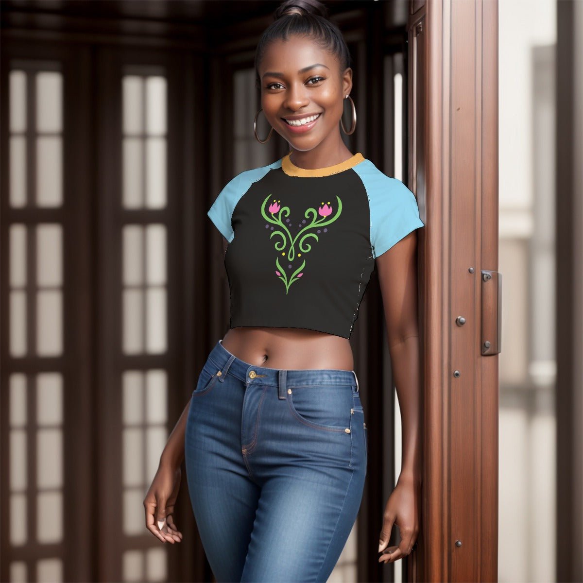 Anna Inspired Women's Raglan Cropped T-shirt Anna Inspired Women's Raglan Cropped T-shirtWrong Lever Clothing