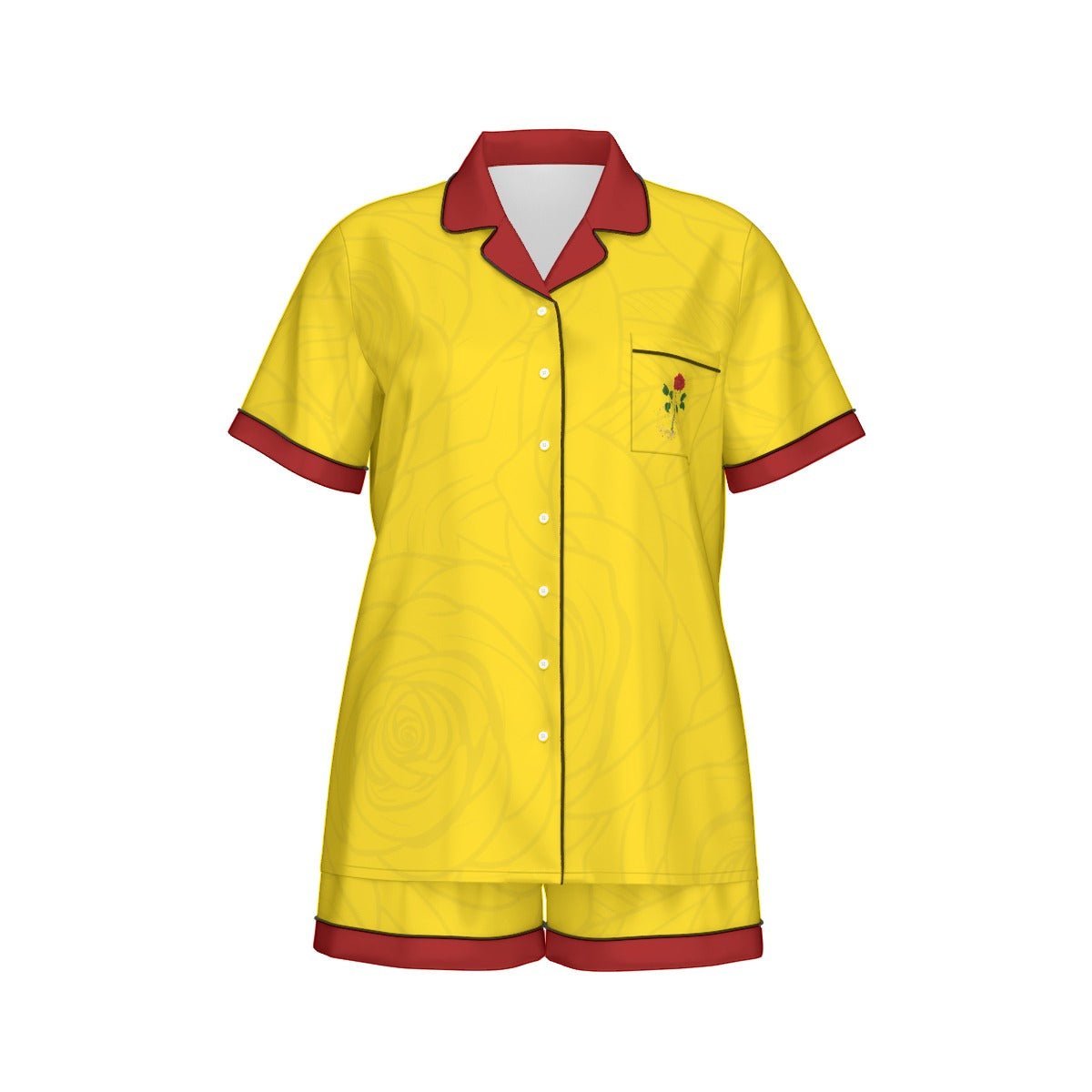 Belle Women's Imitation Silk Pajama Short Sleeve Set