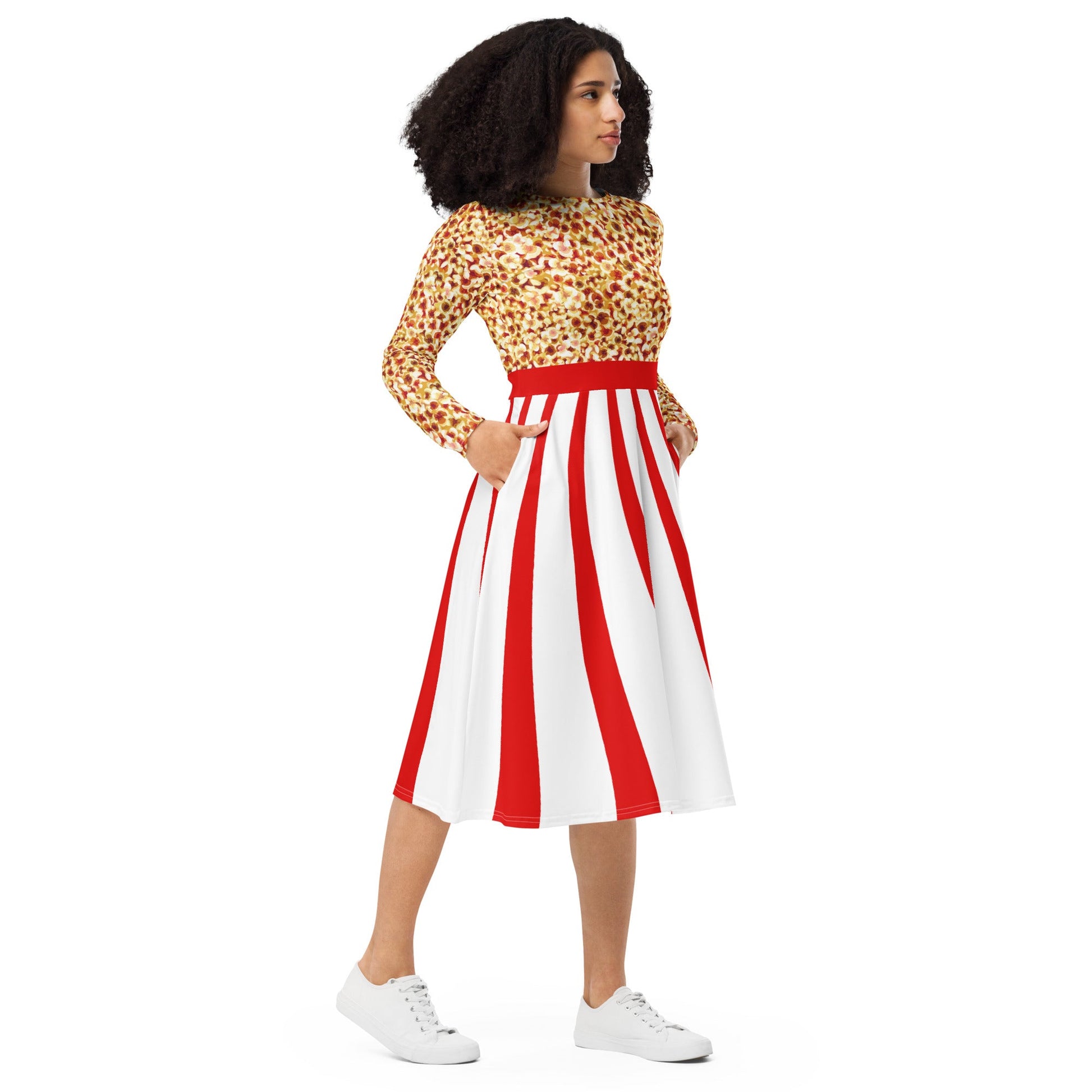 Big Top Snacks long sleeve midi dress carnival dresscarnival styleWrong Lever Clothing