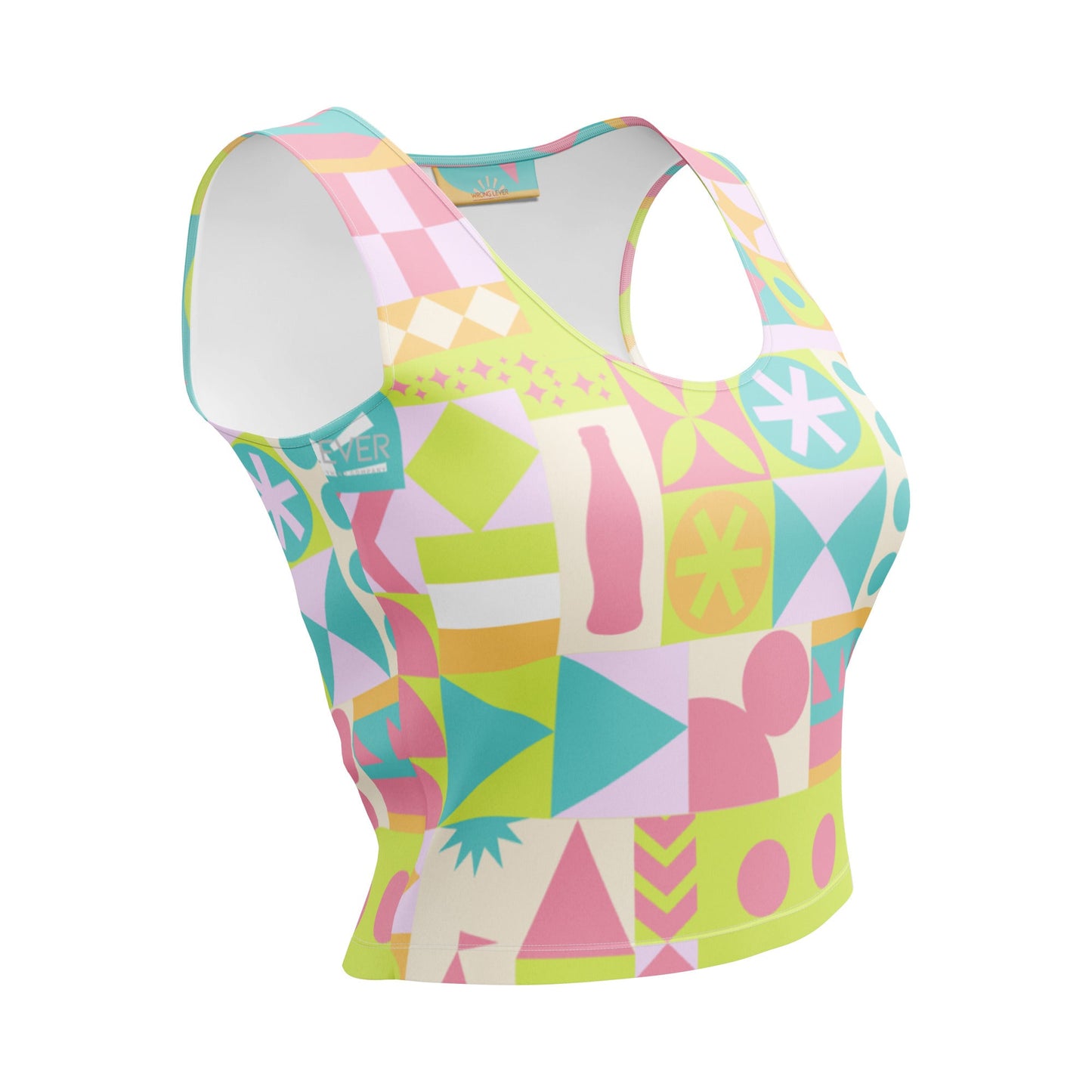 Blair Inspired Pastel Small World Crop Top active wearboundingWrong Lever Clothing