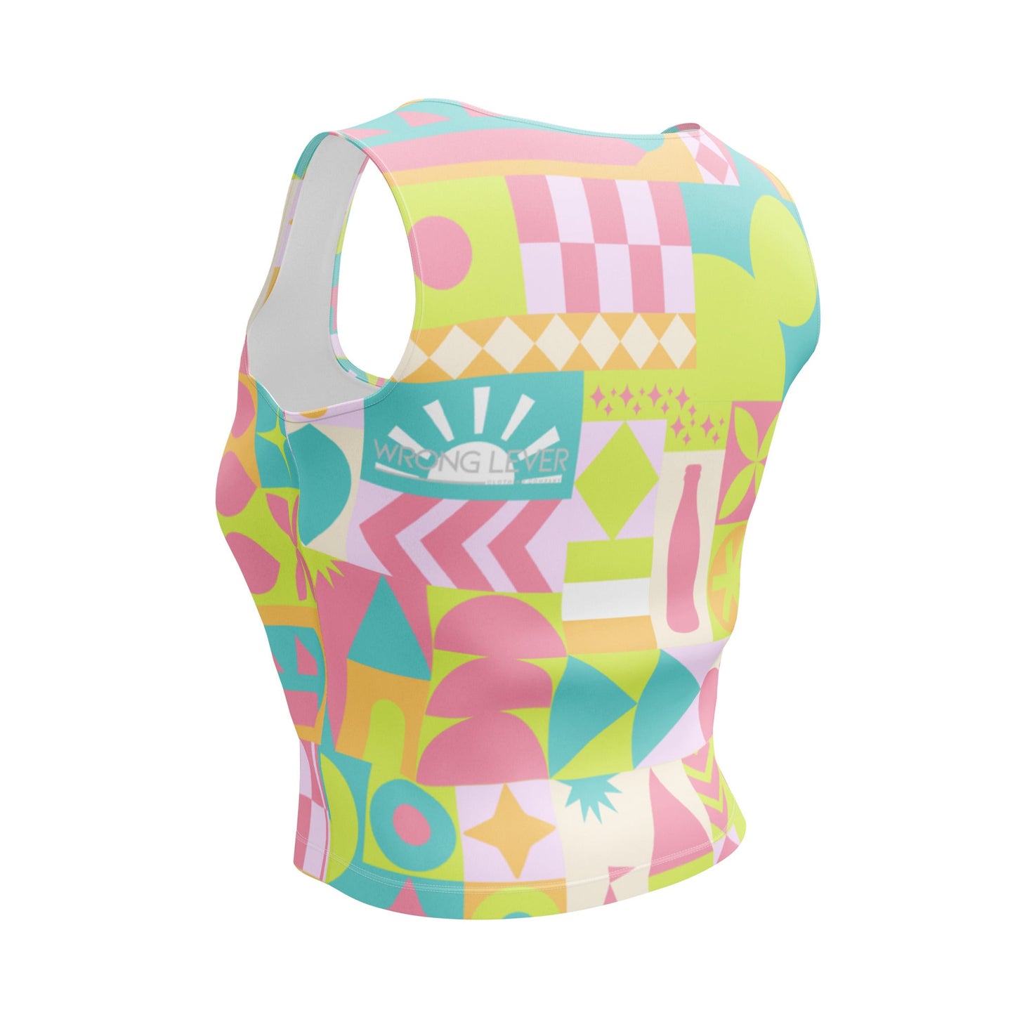 Blair Inspired Pastel Small World Crop Top active wearboundingWrong Lever Clothing