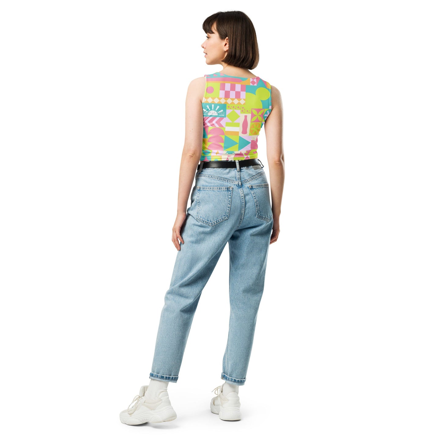 Blair Inspired Pastel Small World Crop Top active wearboundingWrong Lever Clothing