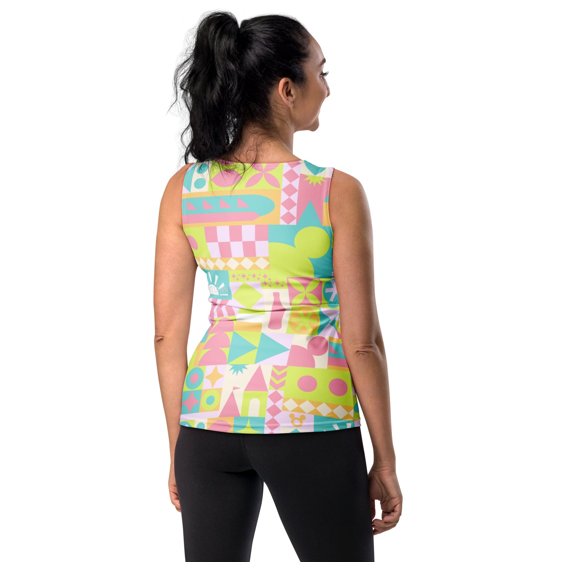 Blair Inspired Pastel Small World Tank Top active wearboundingWrong Lever Clothing