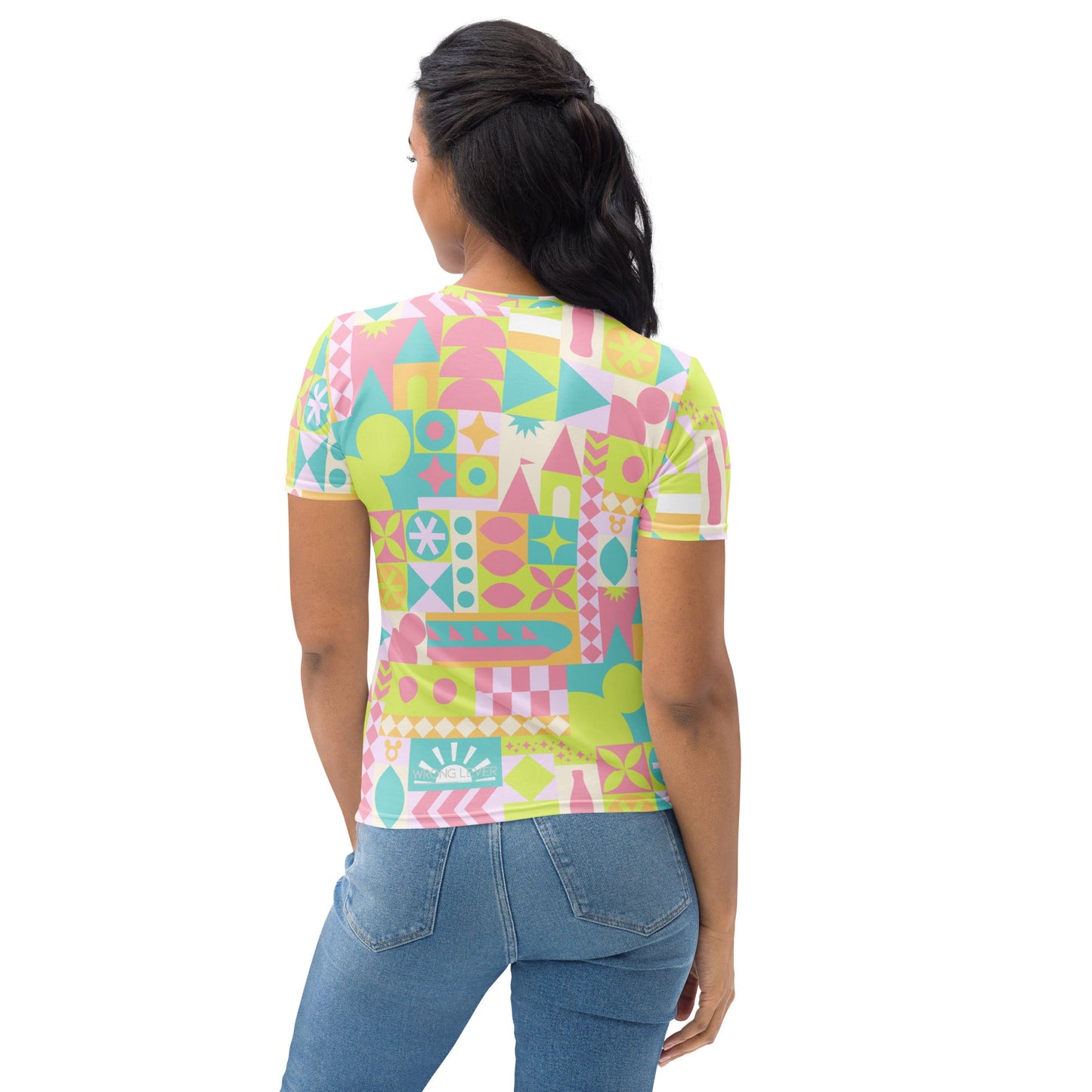 Blair Inspired Small World Pastel Women's T-shirt active wearboundingWrong Lever Clothing