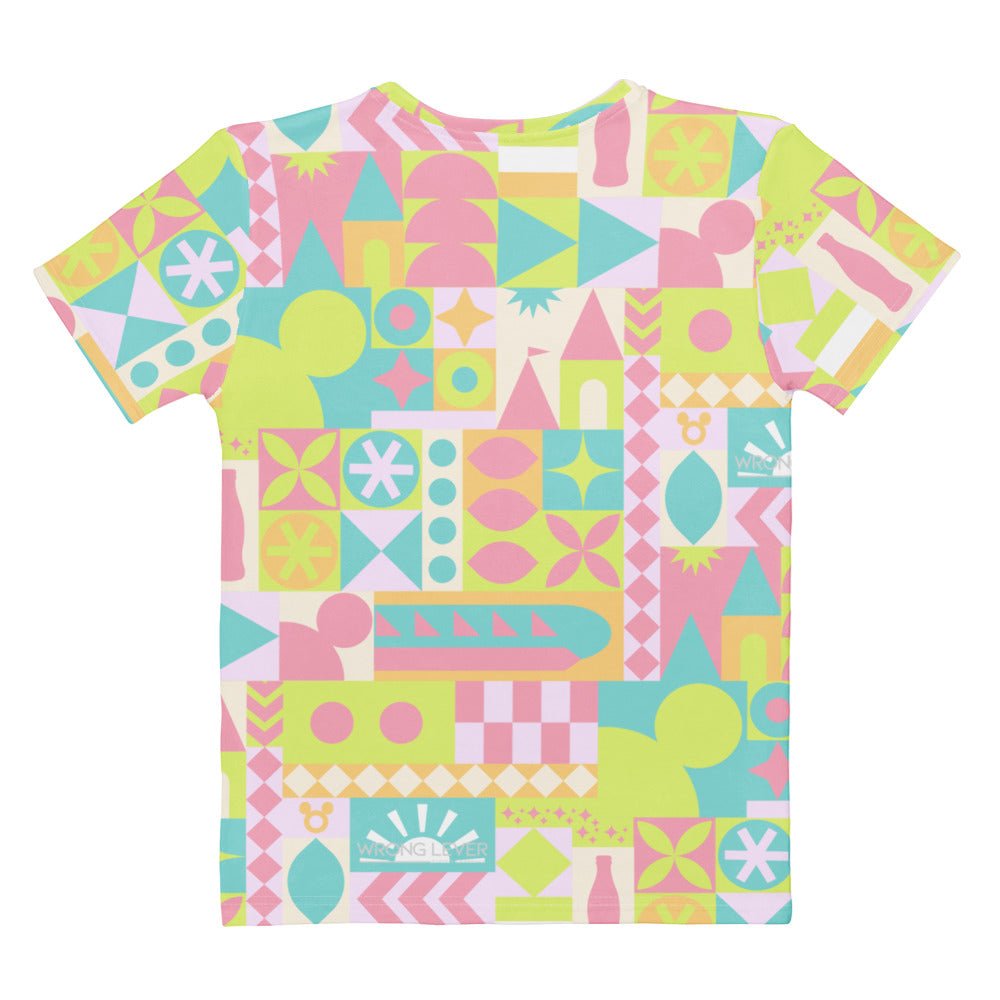 Blair Inspired Small World Pastel Women's T-shirt active wearboundingWrong Lever Clothing