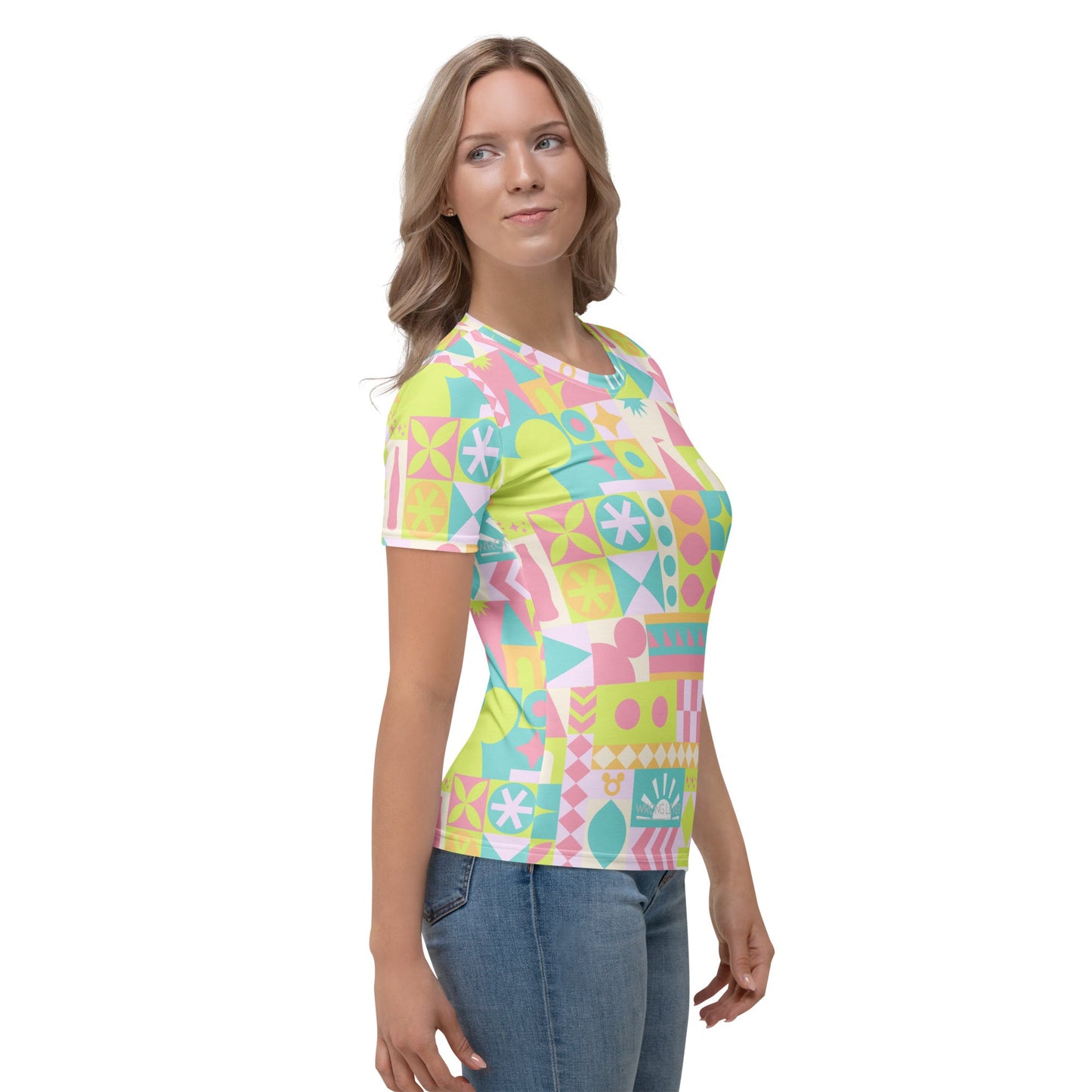 Blair Inspired Small World Pastel Women's T-shirt active wearboundingWrong Lever Clothing