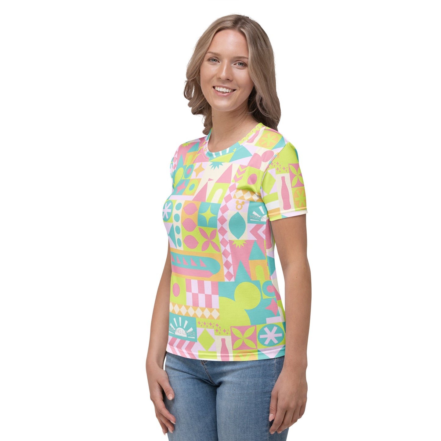 Blair Inspired Small World Pastel Women's T-shirt active wearboundingWrong Lever Clothing
