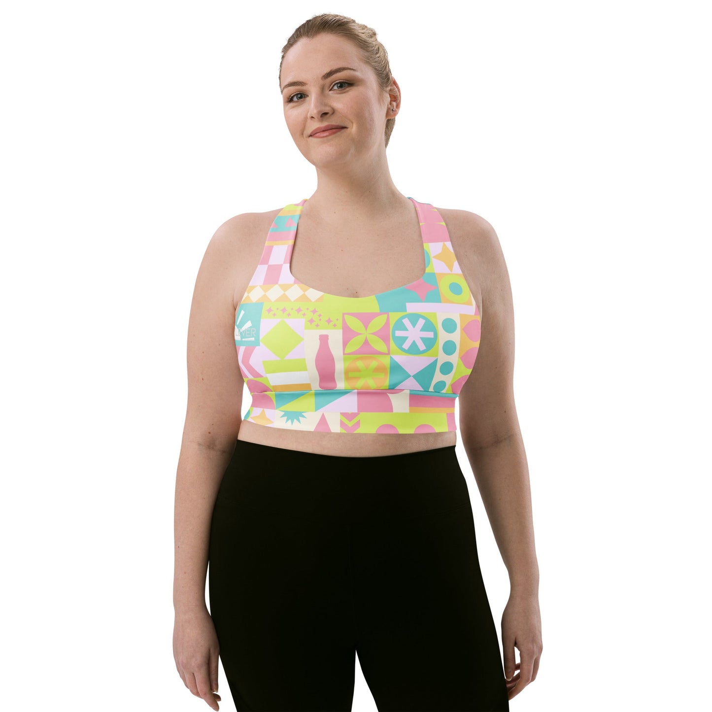 Blair inspired Small World Recycled Longline Sports Bra active wearboundingWrong Lever Clothing