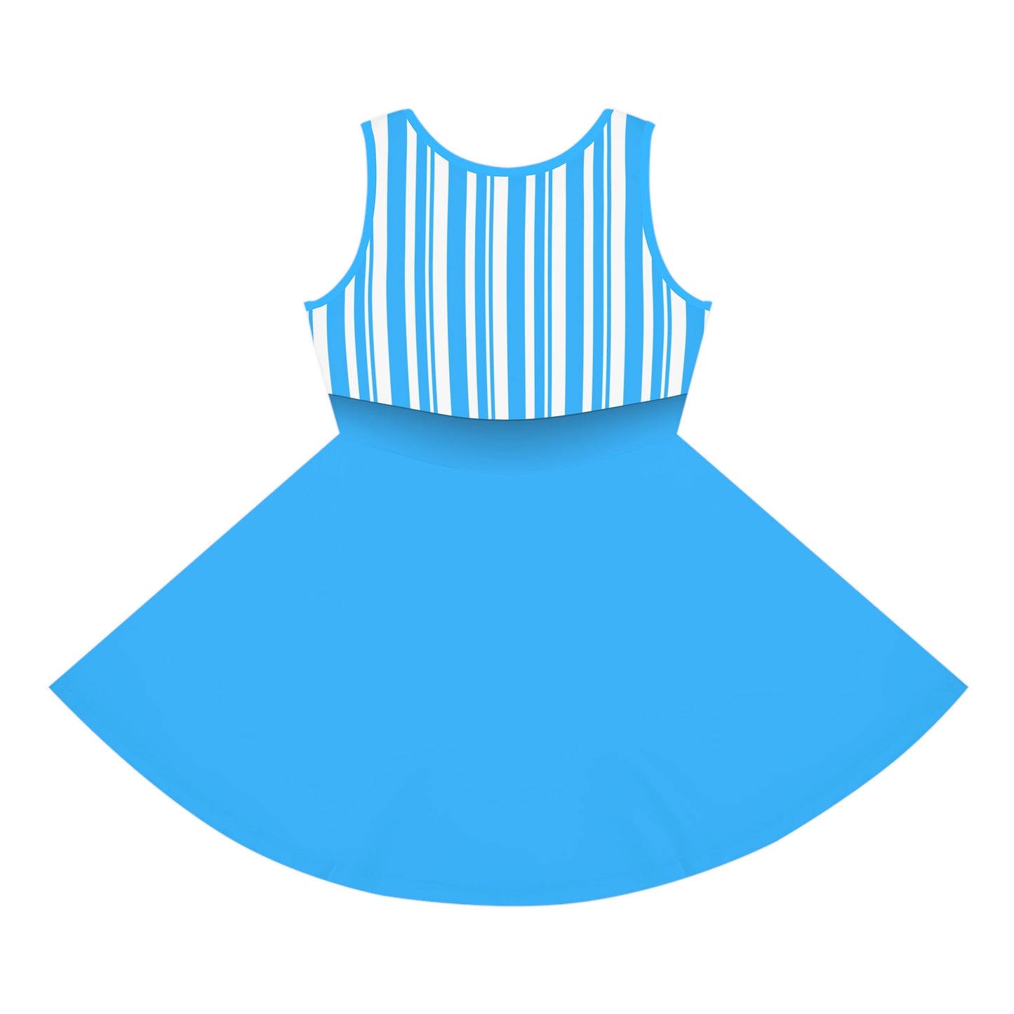 Blue Dapper Day Main St Magic Inspired Girl's Skater Dress - Bounding Main St USA Style adult disney halloweenadult halloweenAll Over PrintsWrong Lever Clothing