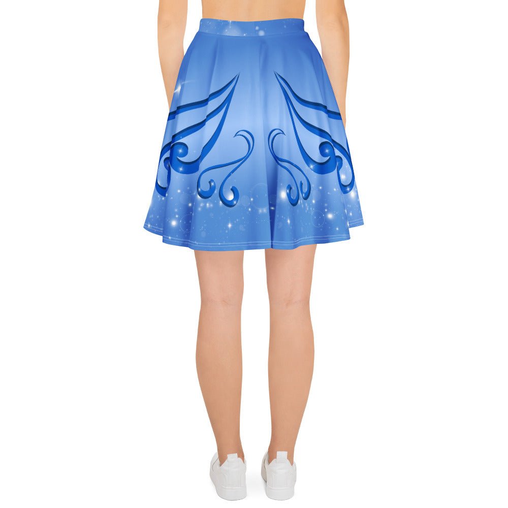 Blue Fairy Starlight Skater Skirt - fandom skirt, casual cosplay, festive costume adult skirtblue fairyWrong Lever Clothing