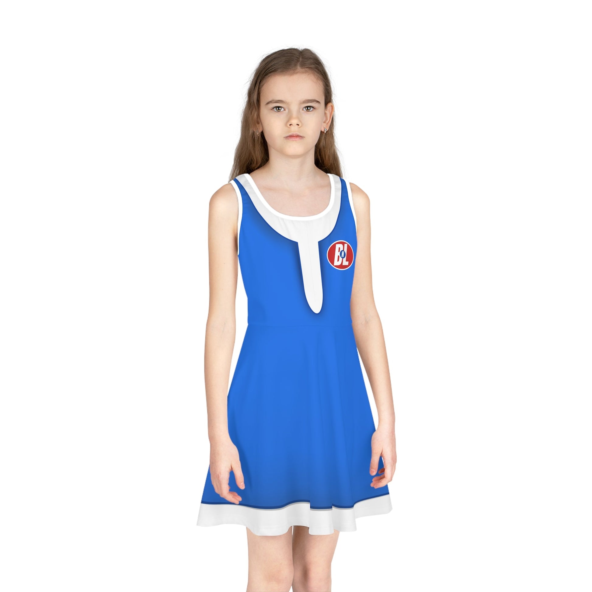 BnL Axiom Blue Girls Dress - Cosplay, Costume, Bounding Summer Everyday Dress bright blue dressdisney adultAll Over PrintsWrong Lever Clothing