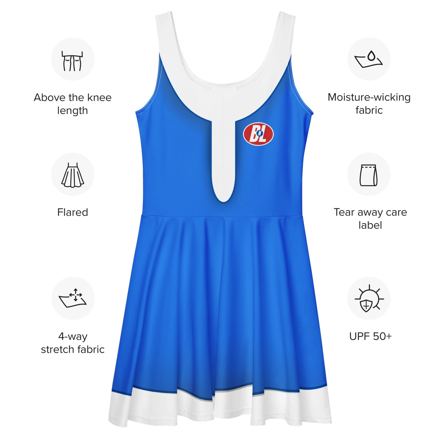 BnL Axiom Blue Skater Dress - Cosplay, Bounding, Costume dress boundingbuy in largeWrong Lever Clothing