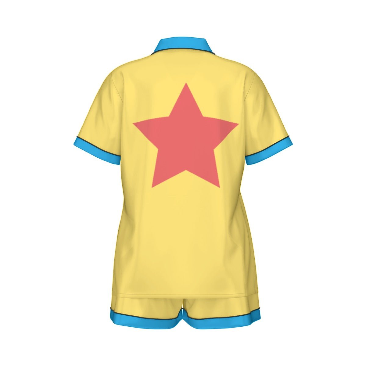 Cartoon Ball Women's Imitation Silk Short Sleeve Pajama Set Wrong Lever Clothing