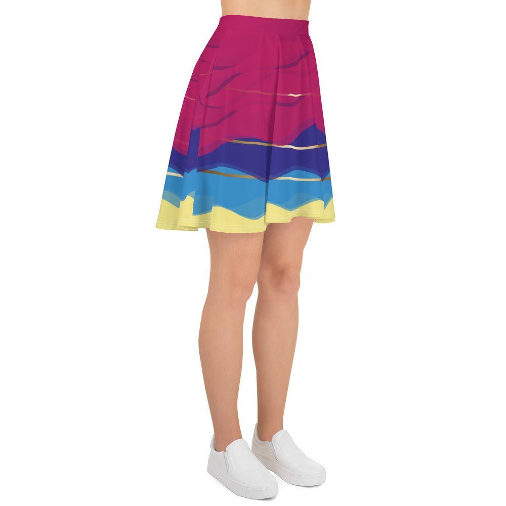 Celebrate Happy 70th Anniversary Skater Skirt boundingcasual cosplayWrong Lever Clothing