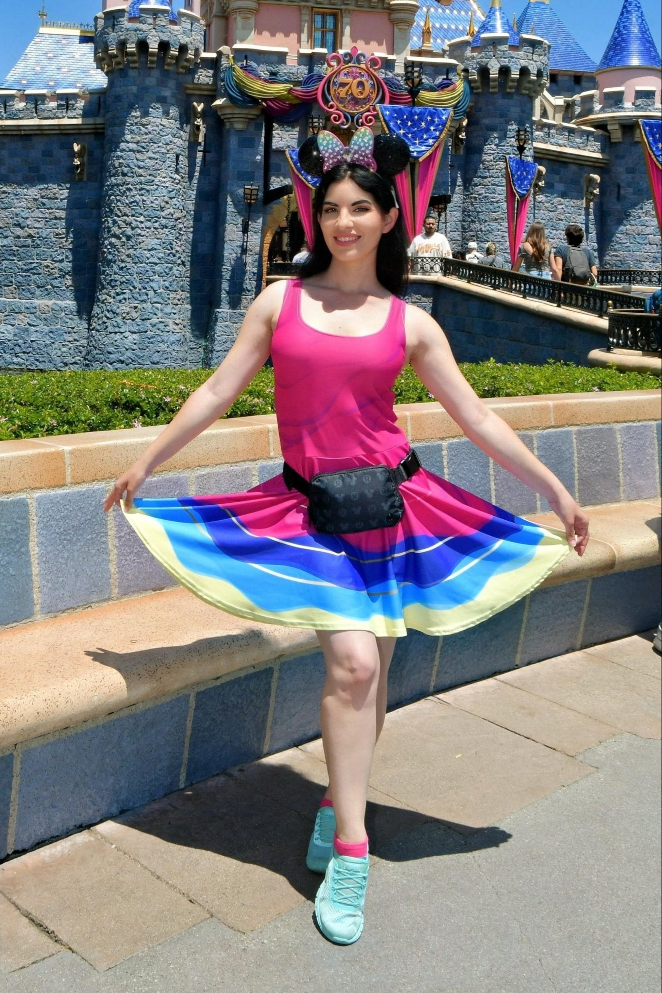 Celebrate Happy 70th Birthday Skater Dress boundingcasual cosplayWrong Lever Clothing