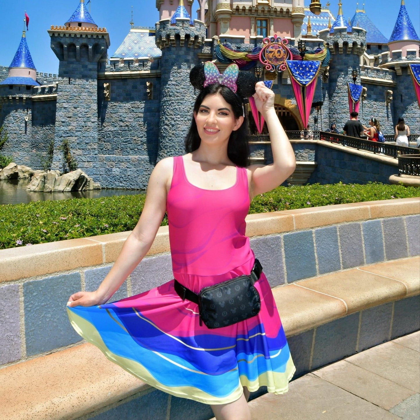 Celebrate Happy 70th Birthday Skater Dress boundingcasual cosplayWrong Lever Clothing