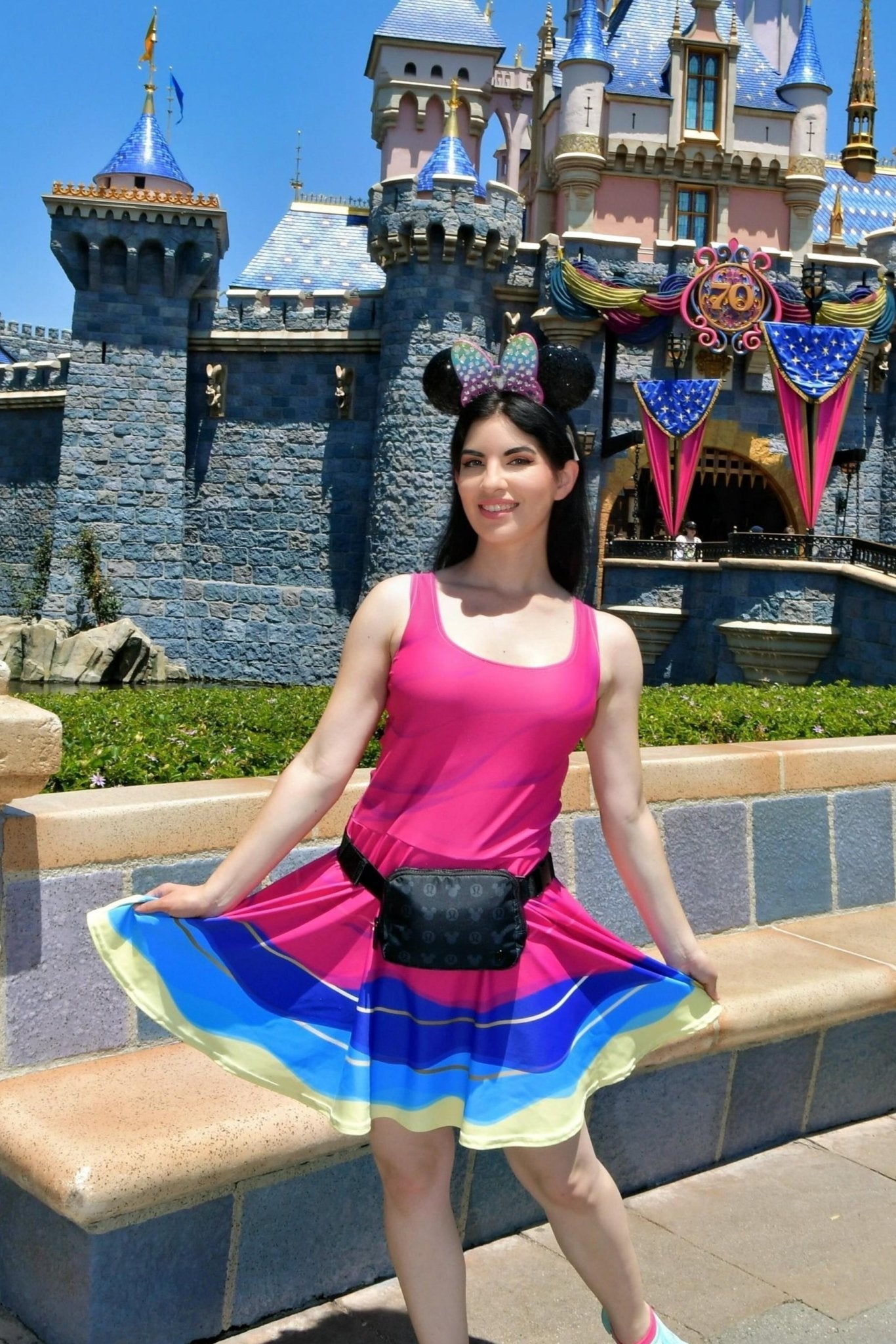 Celebrate Happy 70th Birthday Skater Dress boundingcasual cosplayWrong Lever Clothing