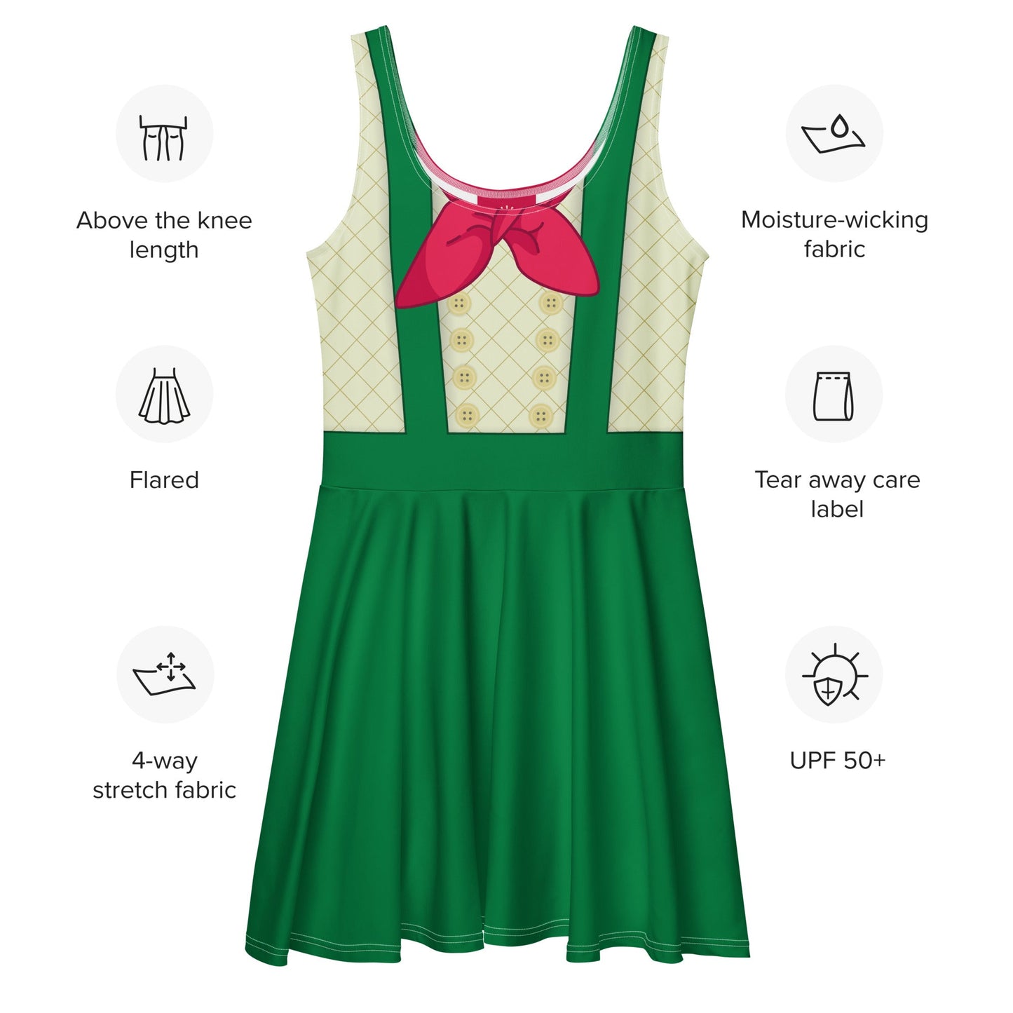 Chip Very Merry Party Skater Dress - holiday themed party dress boundingchip and daleWrong Lever Clothing