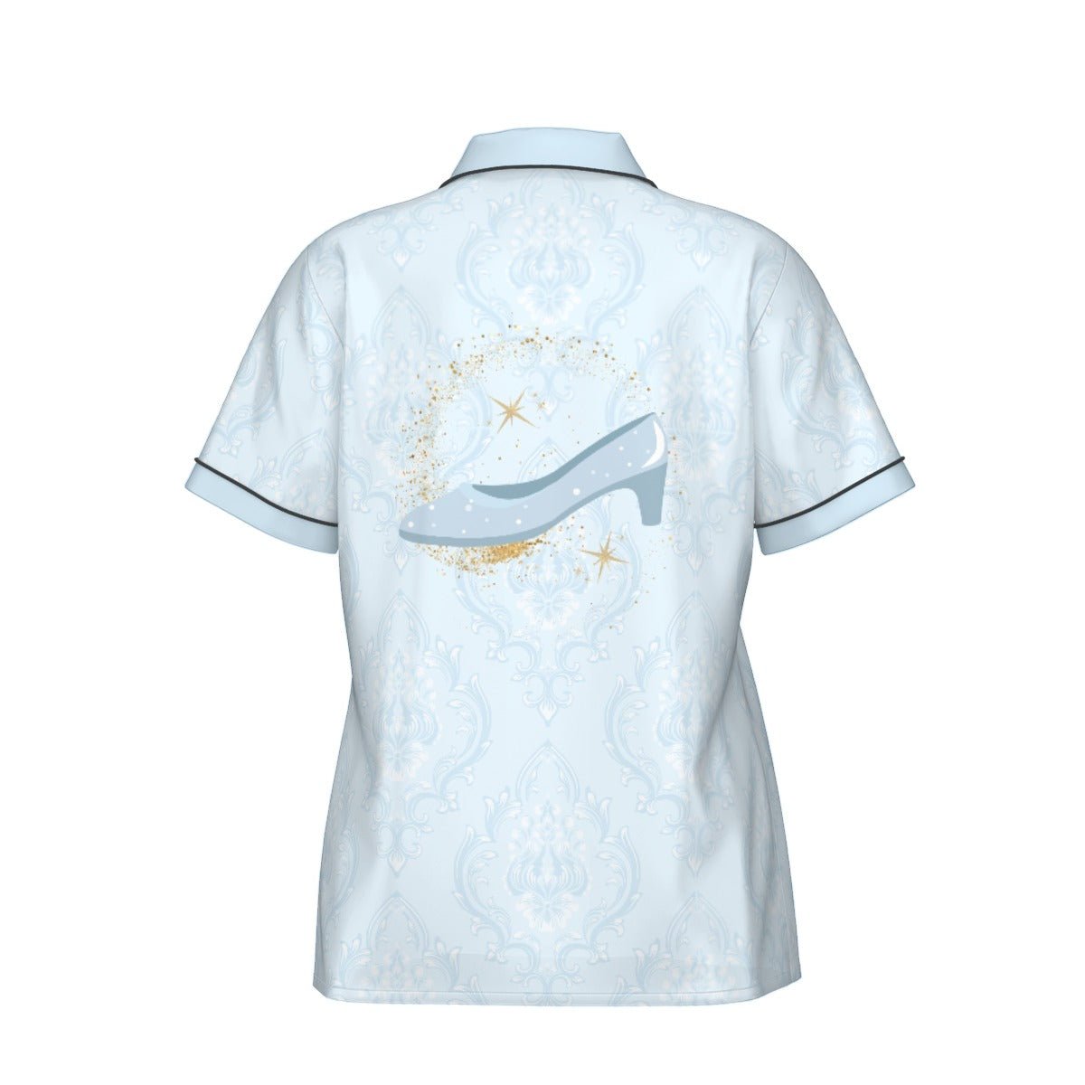Cindy Women's Imitation Silk Short Sleeve Pajama Set Wrong Lever Clothing