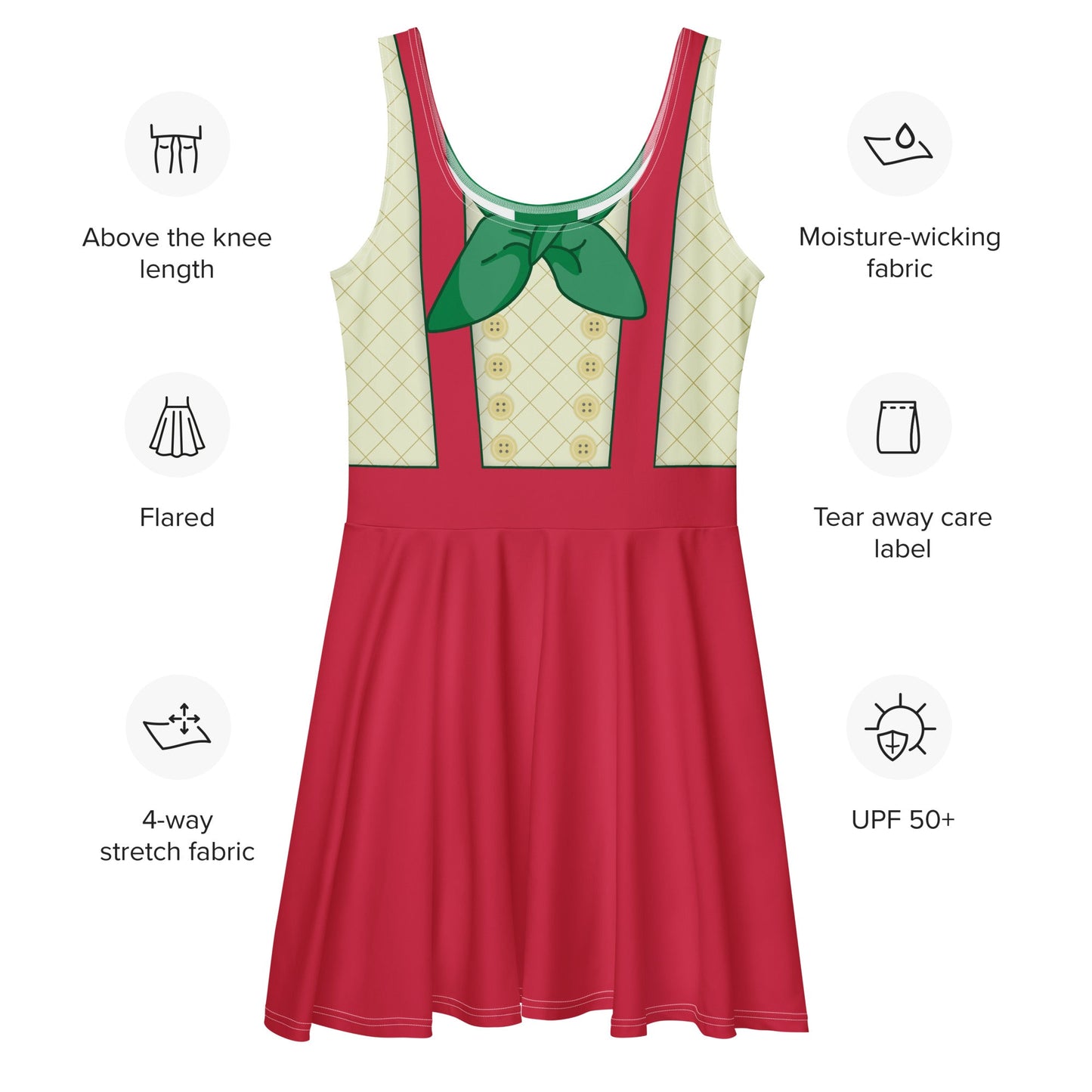 Dale Very Merry Party Skater Dress - holiday themed party dress boundingchip and daleWrong Lever Clothing