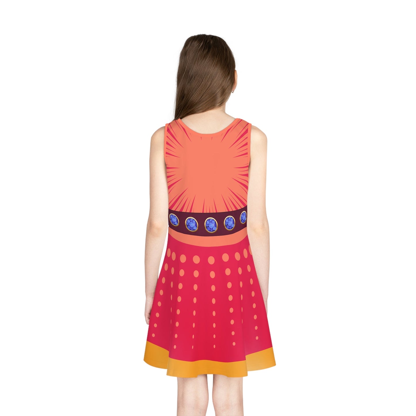 Destiny Superhero Sleeveless Sundress, Cruise Dress, Party Outfit, Birthday Gift, Playful Wear, Vacation Dress Birthday Giftcosplaykids dressWrong Lever Clothing