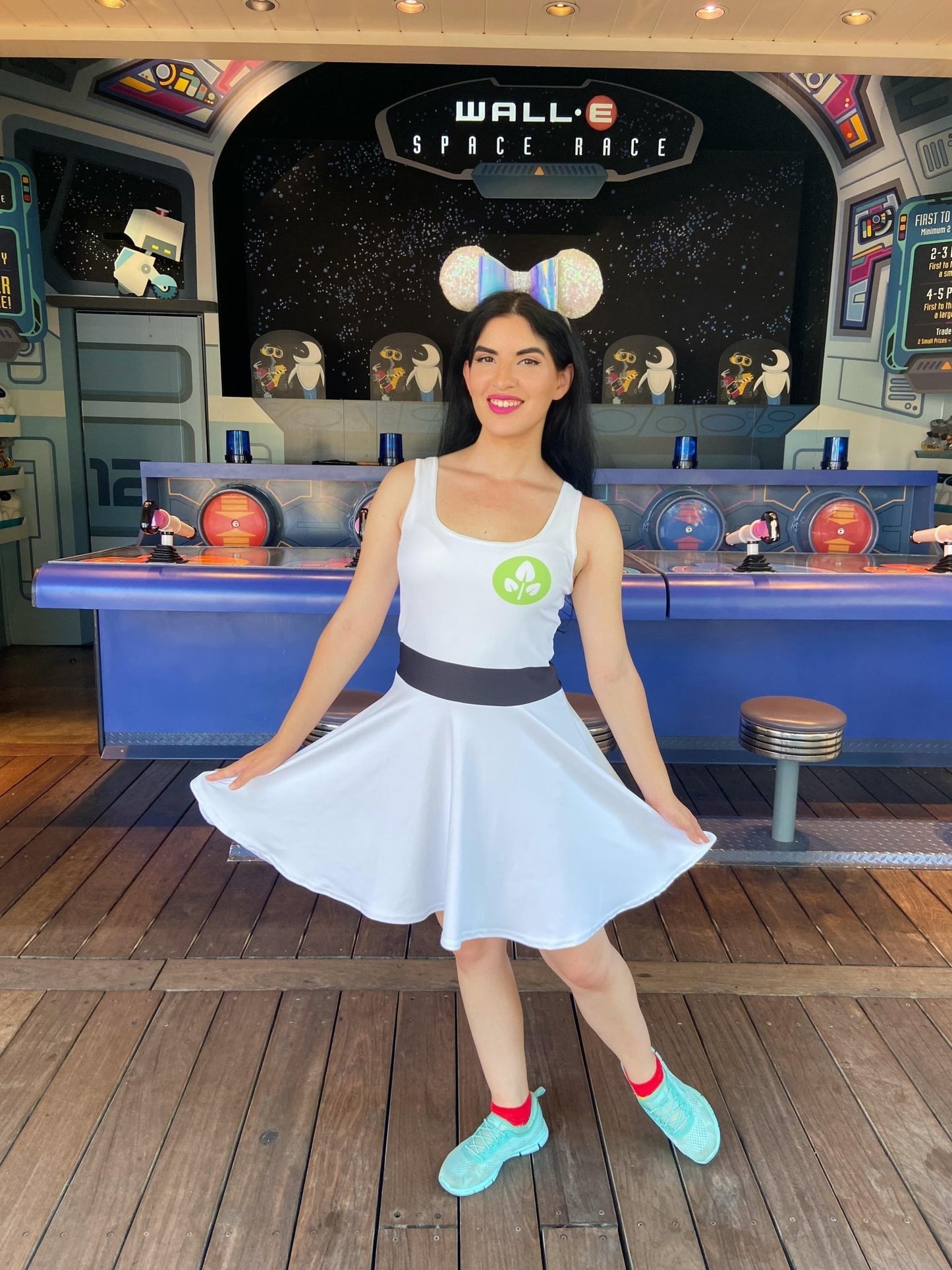 EVE Robot Inspired Skater Dress - cosplay, bounding, costume boundingcasual cosplaySkater DressWrong Lever Clothing