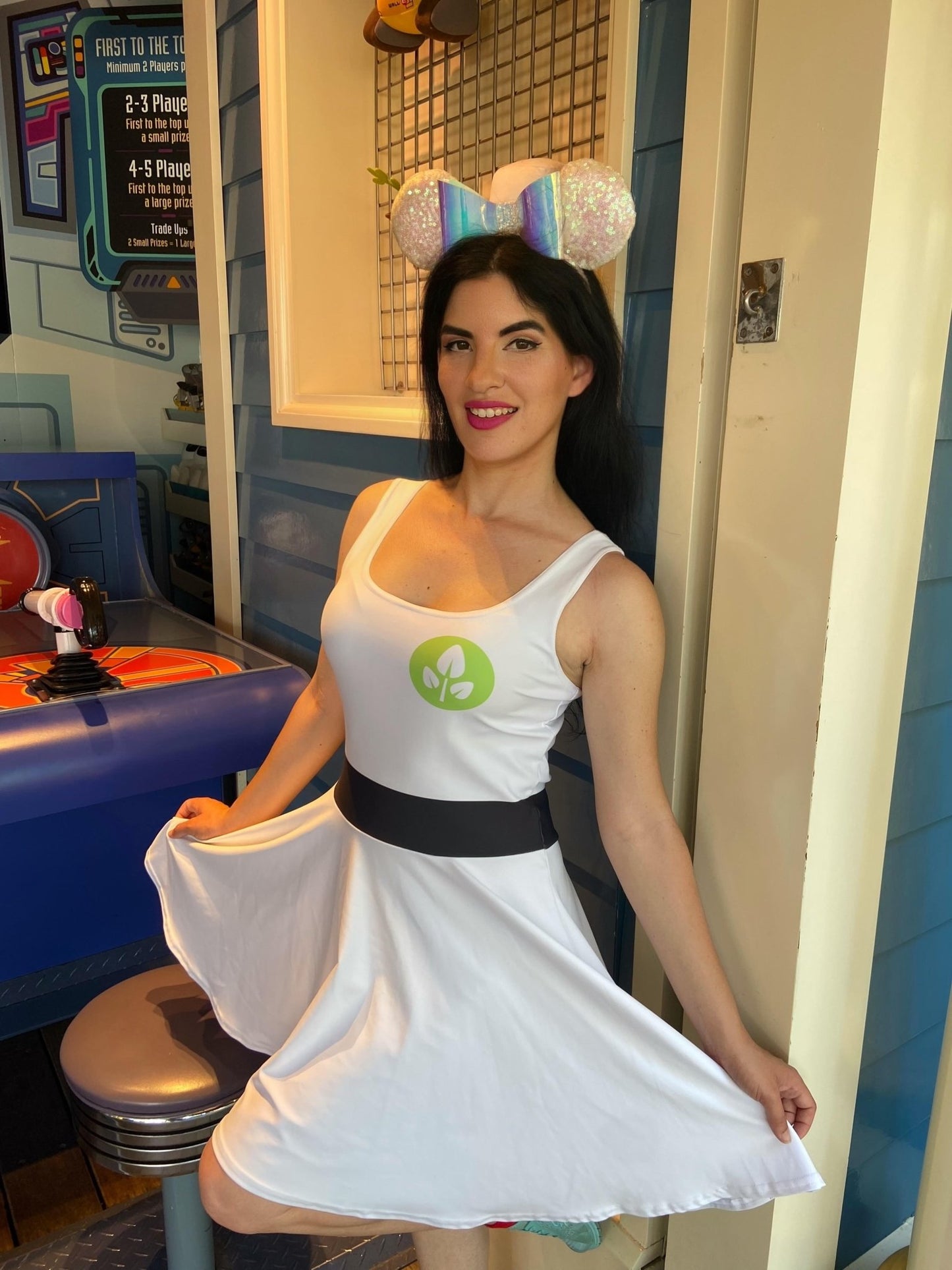 EVE Robot Inspired Skater Dress - cosplay, bounding, costume boundingcasual cosplaySkater DressWrong Lever Clothing