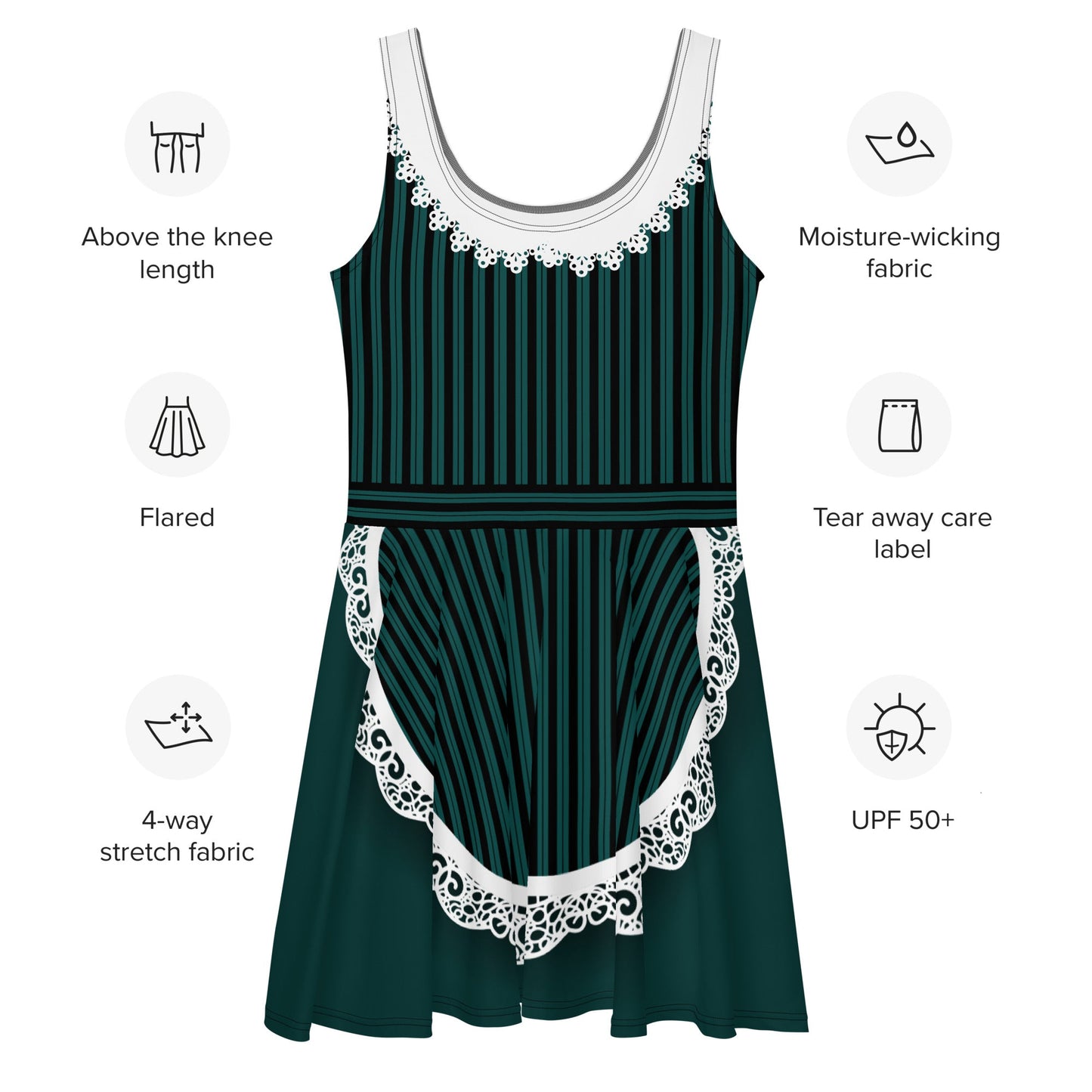 Ghost Host Skater Dress All Over PrintcosplayWrong Lever Clothing