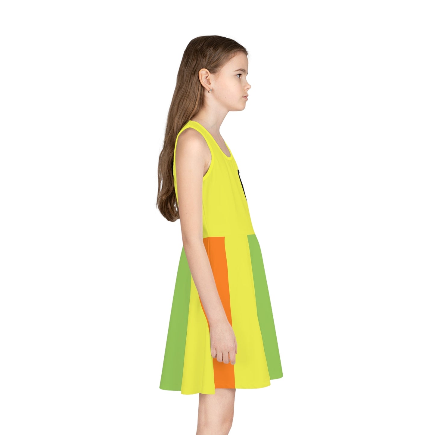 Girls' Video Game Rainbow Star Sleeveless Sundress, Fun Summer Dress, Kids Party Outfit, Playful Dress for Birthdays birthday dress girlsbright colors dresskids dressWrong Lever Clothing