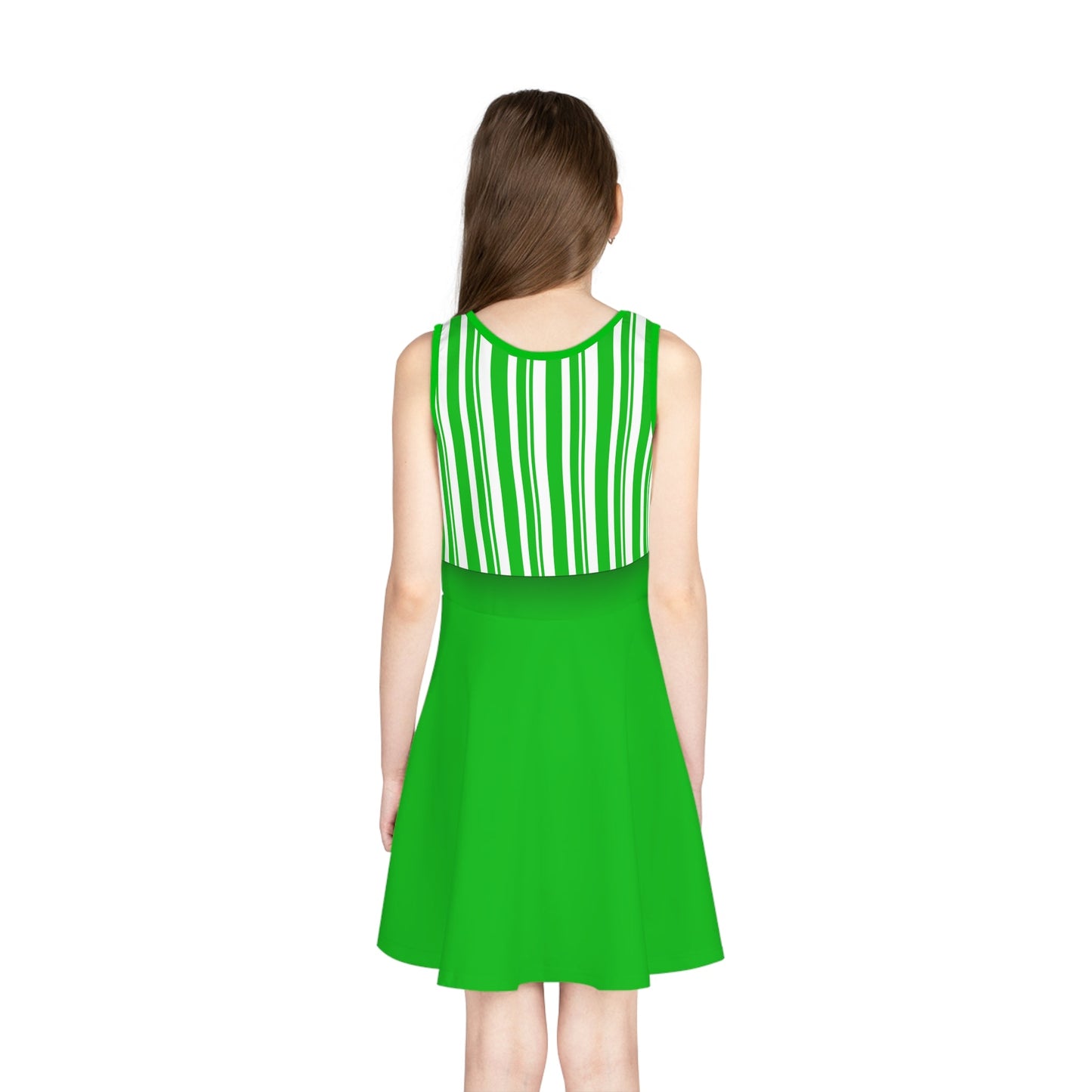 Green Dapper Day Main St Magic Inspired Girl's Skater Dress - Bounding Main St USA Style adult disney halloweenadult halloweenAll Over PrintsWrong Lever Clothing