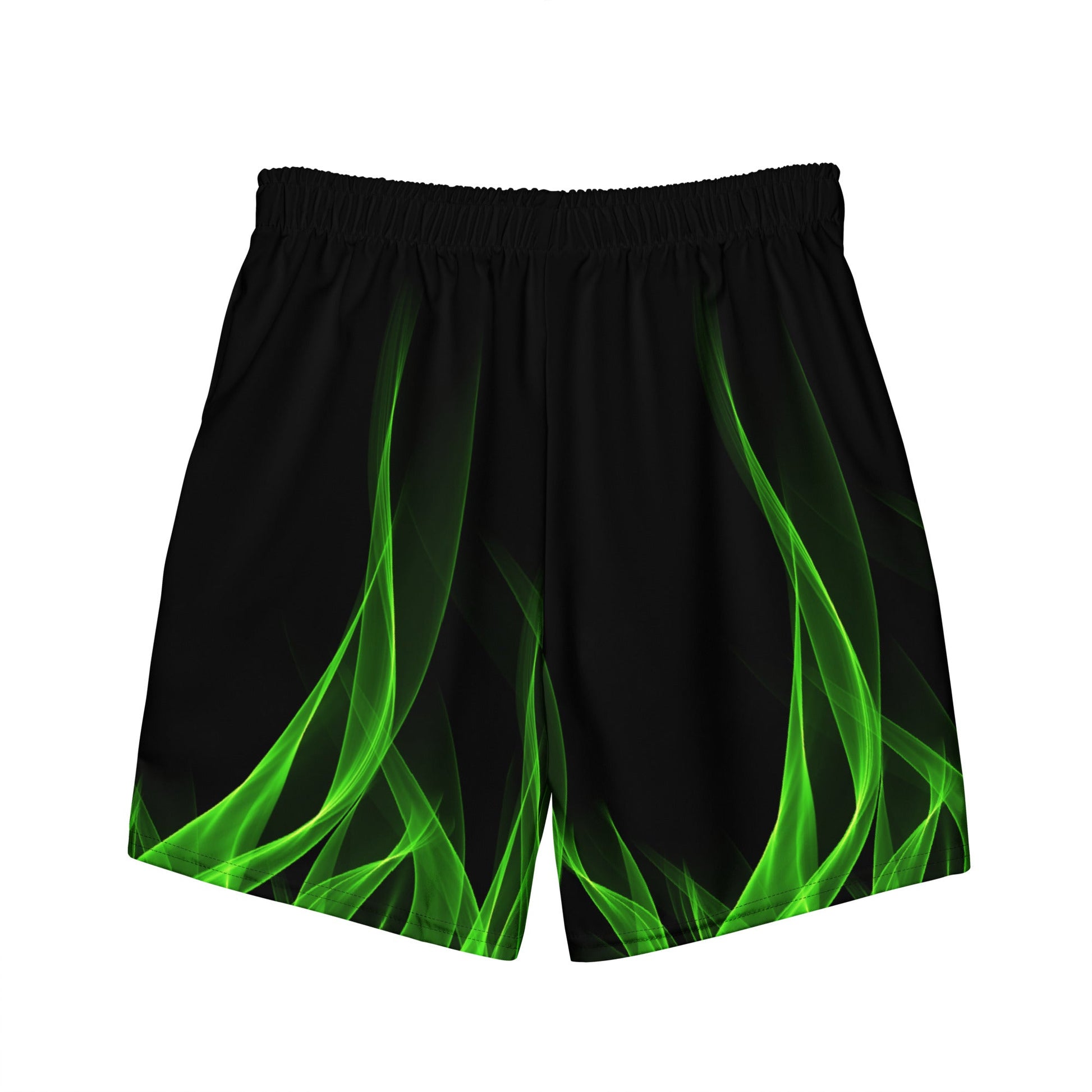 Green Flame Men's swim trunks biker styleBiker swimWrong Lever Clothing