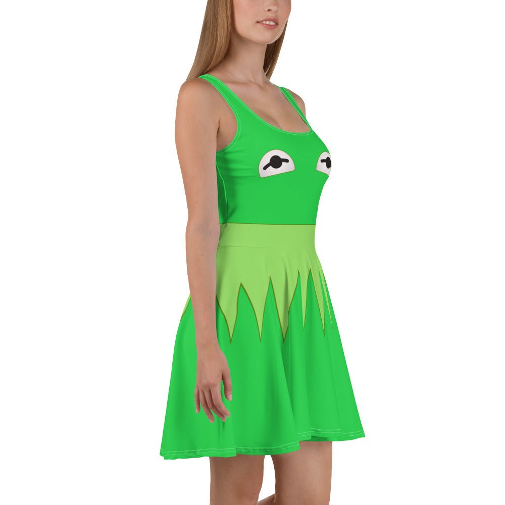 Green Frog Puppet Skater Dress disney boundingdisney cosplayWrong Lever Clothing