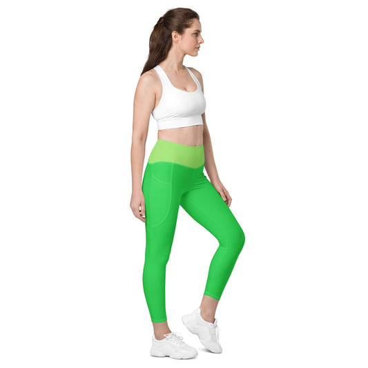Green Frog Puppets Leggings with pockets disney boundingdisney cosplayWrong Lever Clothing