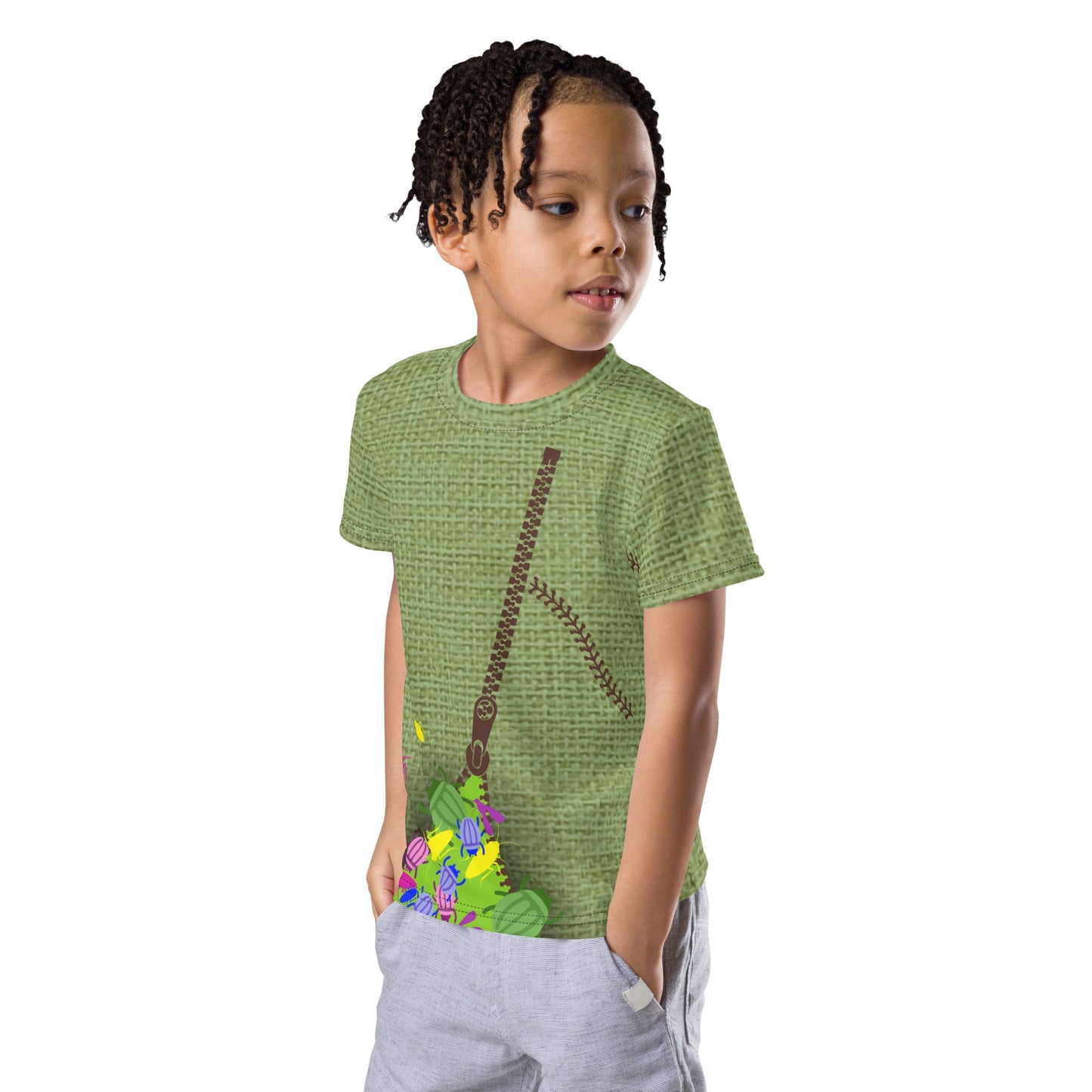 Green Oogie Boogie Kids crew neck t - shirt christmascosplayWrong Lever Clothing