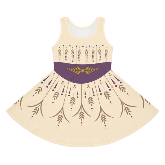 Harvest Anna Girls' Sleeveless Sundress All Over PrintAOPAll Over PrintsWrong Lever Clothing