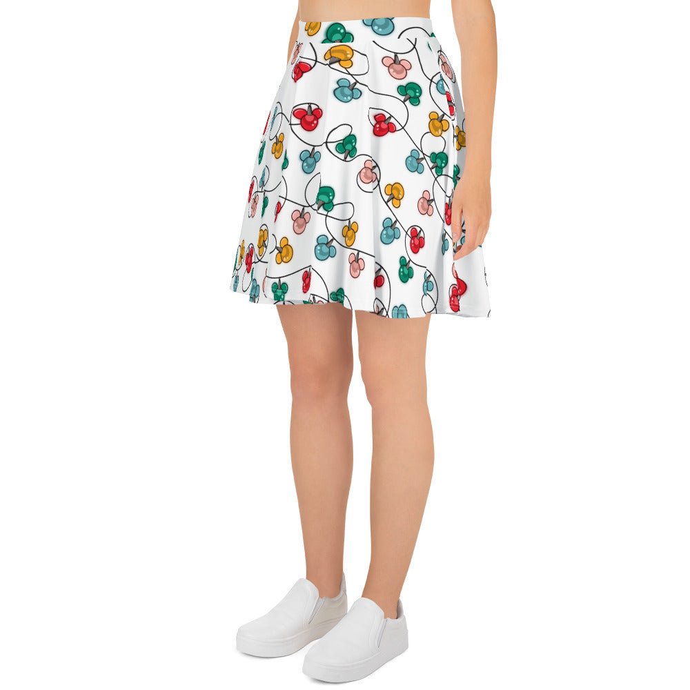 Inspired Christmas Lights Skater Skirt christmas lightsDisney christmasWrong Lever Clothing
