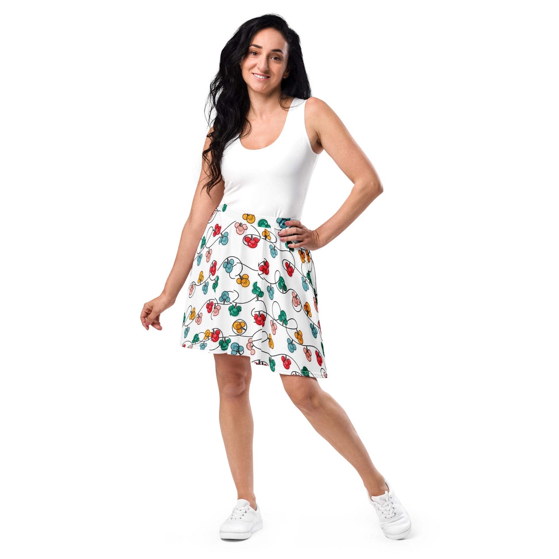 Inspired Christmas Lights Skater Skirt christmas lightsDisney christmasWrong Lever Clothing