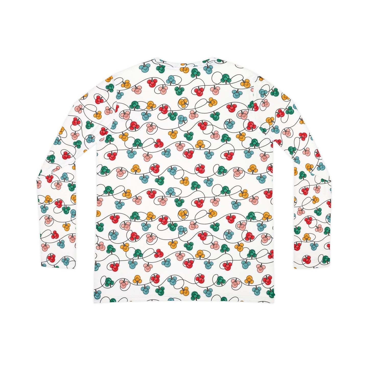 Inspired Christmas Lights Women's Long Sleeve V - neck Shirt, Holiday Top, Christmas Apparel, Cozy Casual Wear, Gift for Her All Over PrintsWrong Lever Clothing