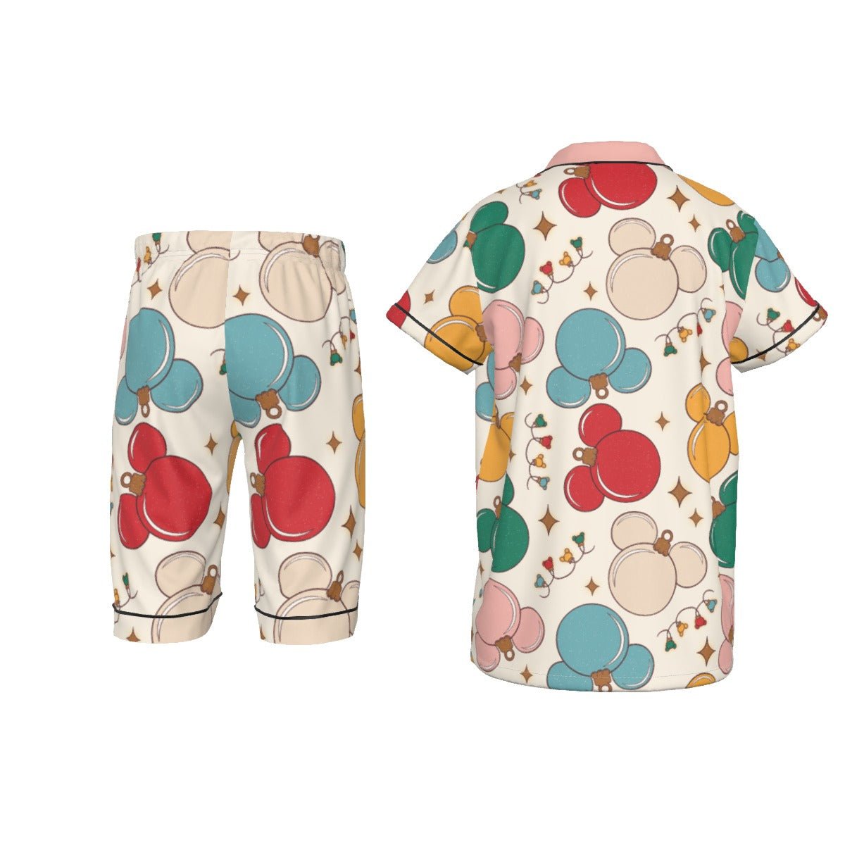 Inspired Ornament Kid's Imitation Silk Short Pajamas Wrong Lever Clothing