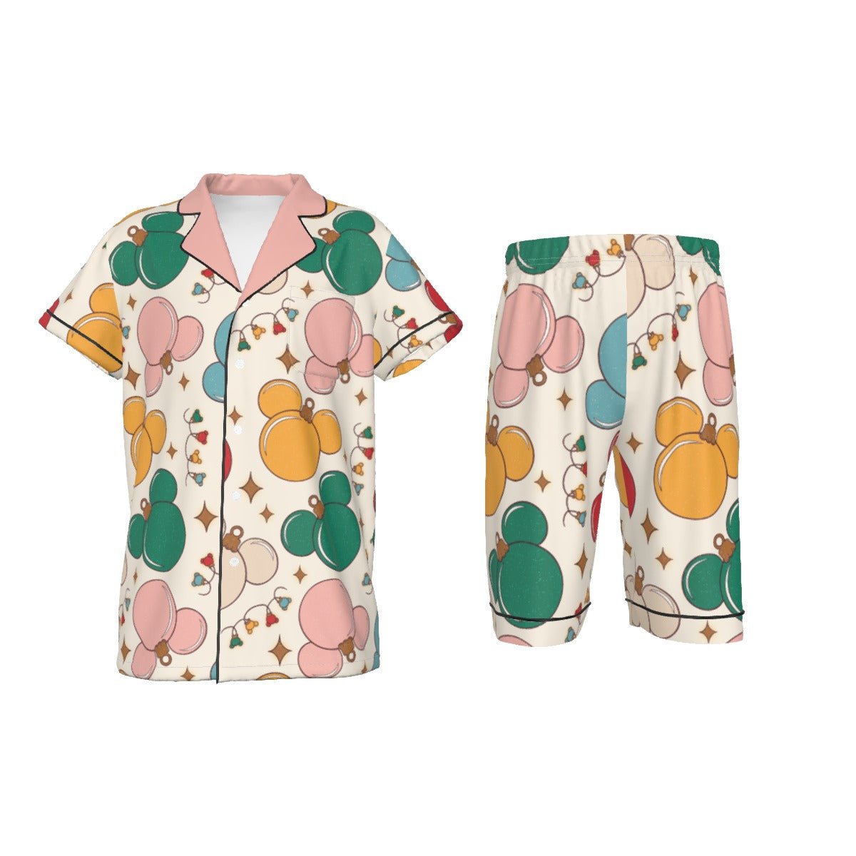 Inspired Ornament Kid's Imitation Silk Short Pajamas Wrong Lever Clothing