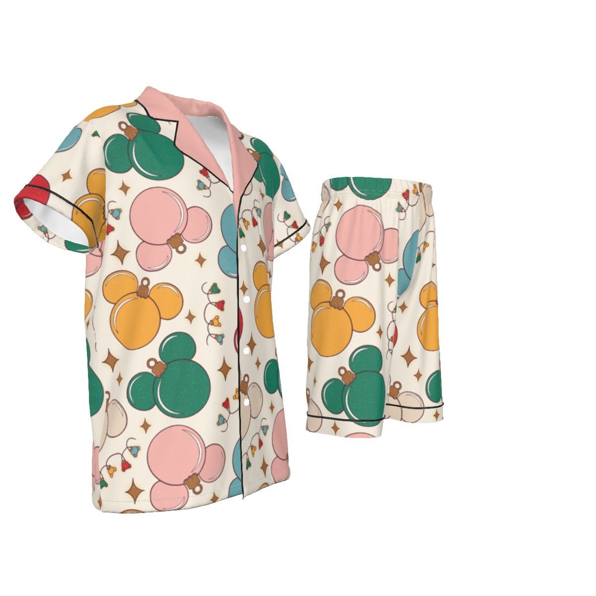 Inspired Ornament Kid's Imitation Silk Short Pajamas Wrong Lever Clothing