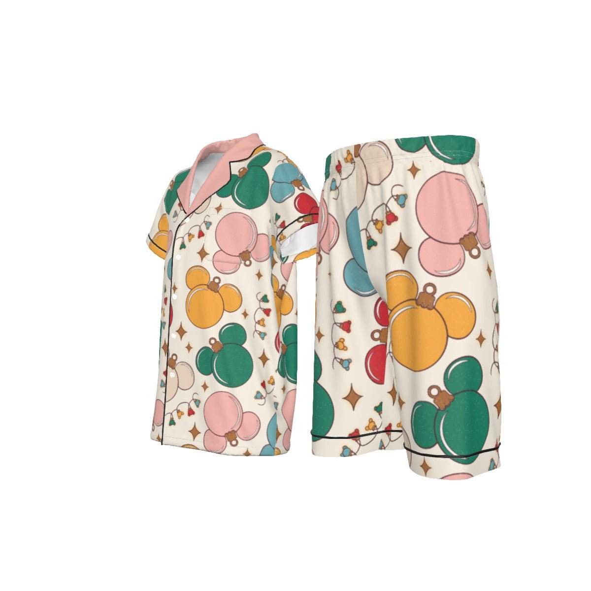 Inspired Ornament Kid's Imitation Silk Short Pajamas Wrong Lever Clothing