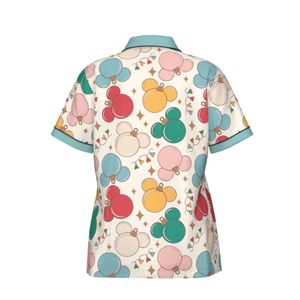 Inspired Ornaments Women's Imitation Silk Short Sleeve Pajama Set Wrong Lever Clothing