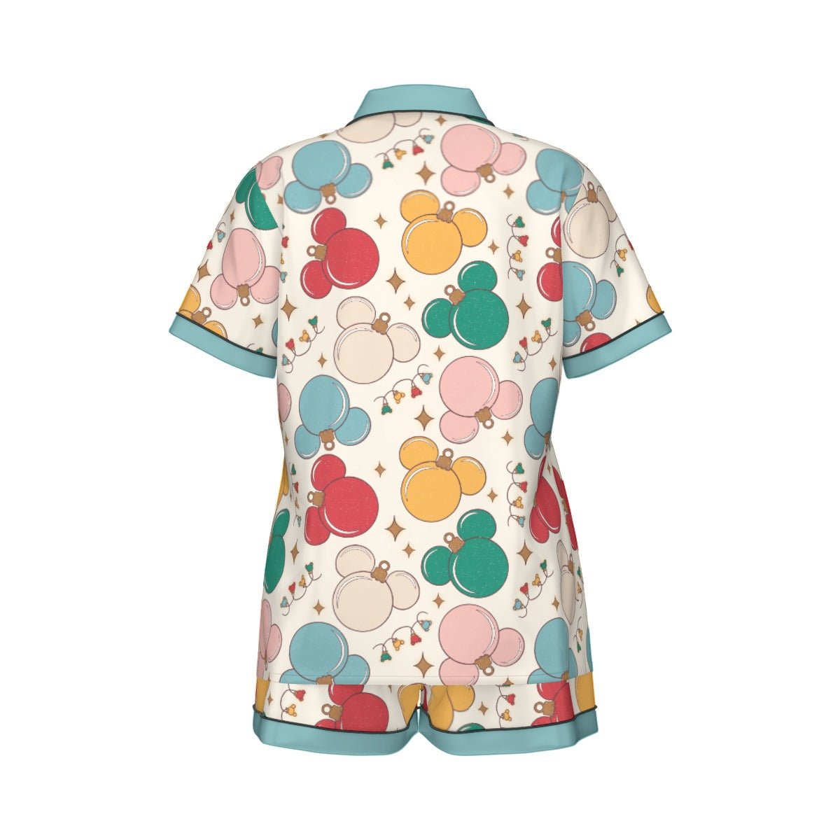 Inspired Ornaments Women's Imitation Silk Short Sleeve Pajama Set Wrong Lever Clothing